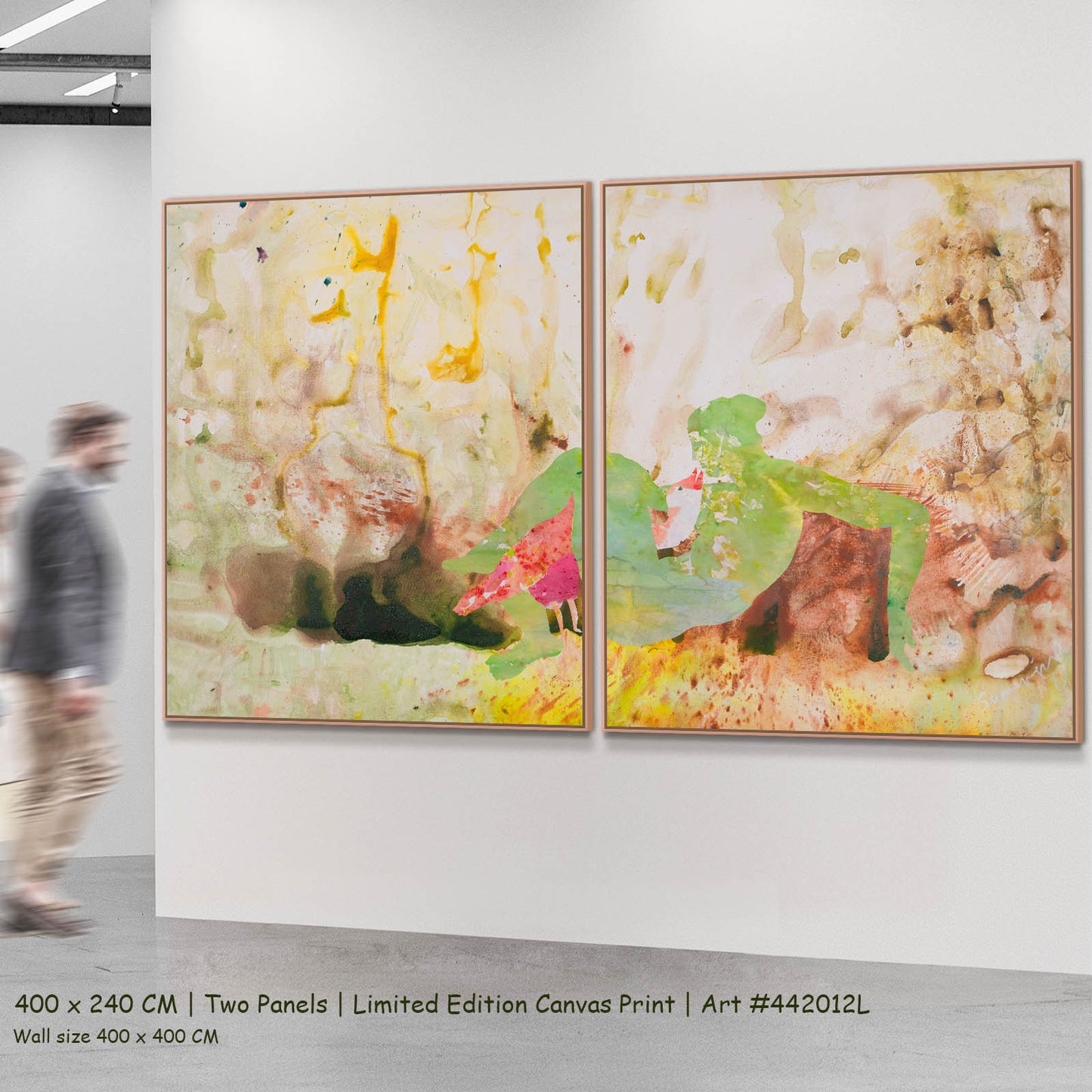 Swan's Whisper, white, green, yellow, brown Limited Edition Print by Summer Jiang