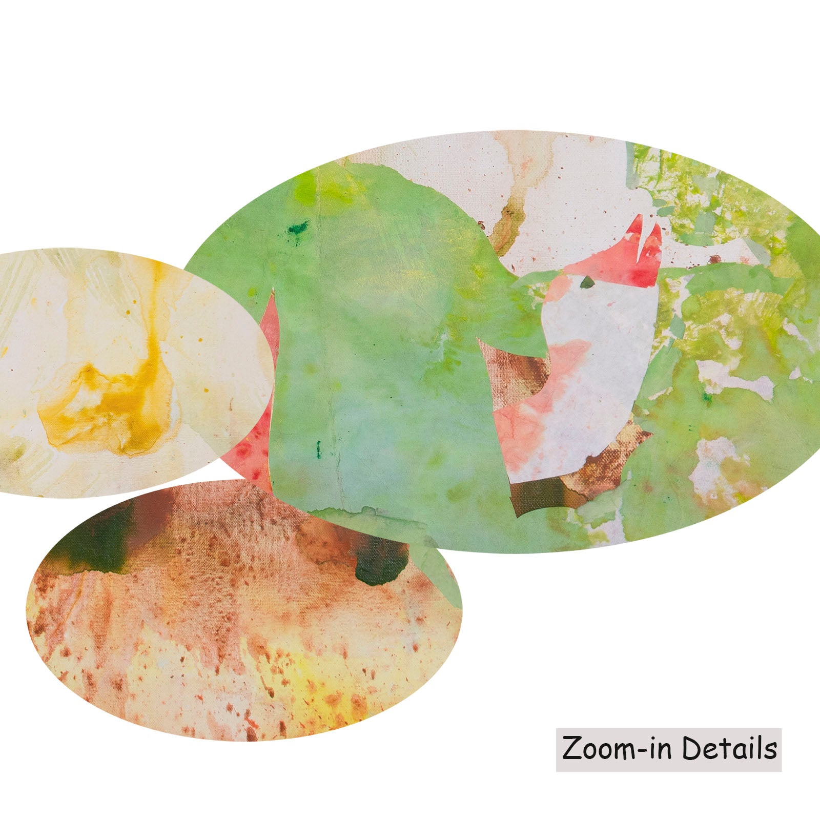 Swan's Whisper, white, green, yellow, brown Original Painting by Summer Jiang