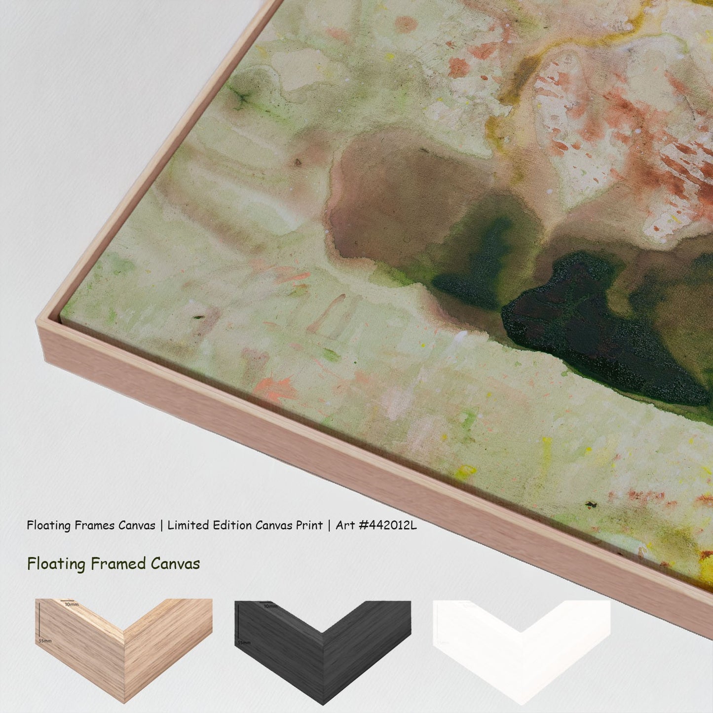 Swan's Whisper, white, green, yellow, brown Original Painting by Summer Jiang