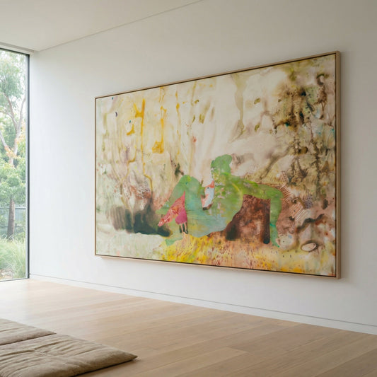 Swan's Whisper - hero1 art painting-Human in Nature, Landscape