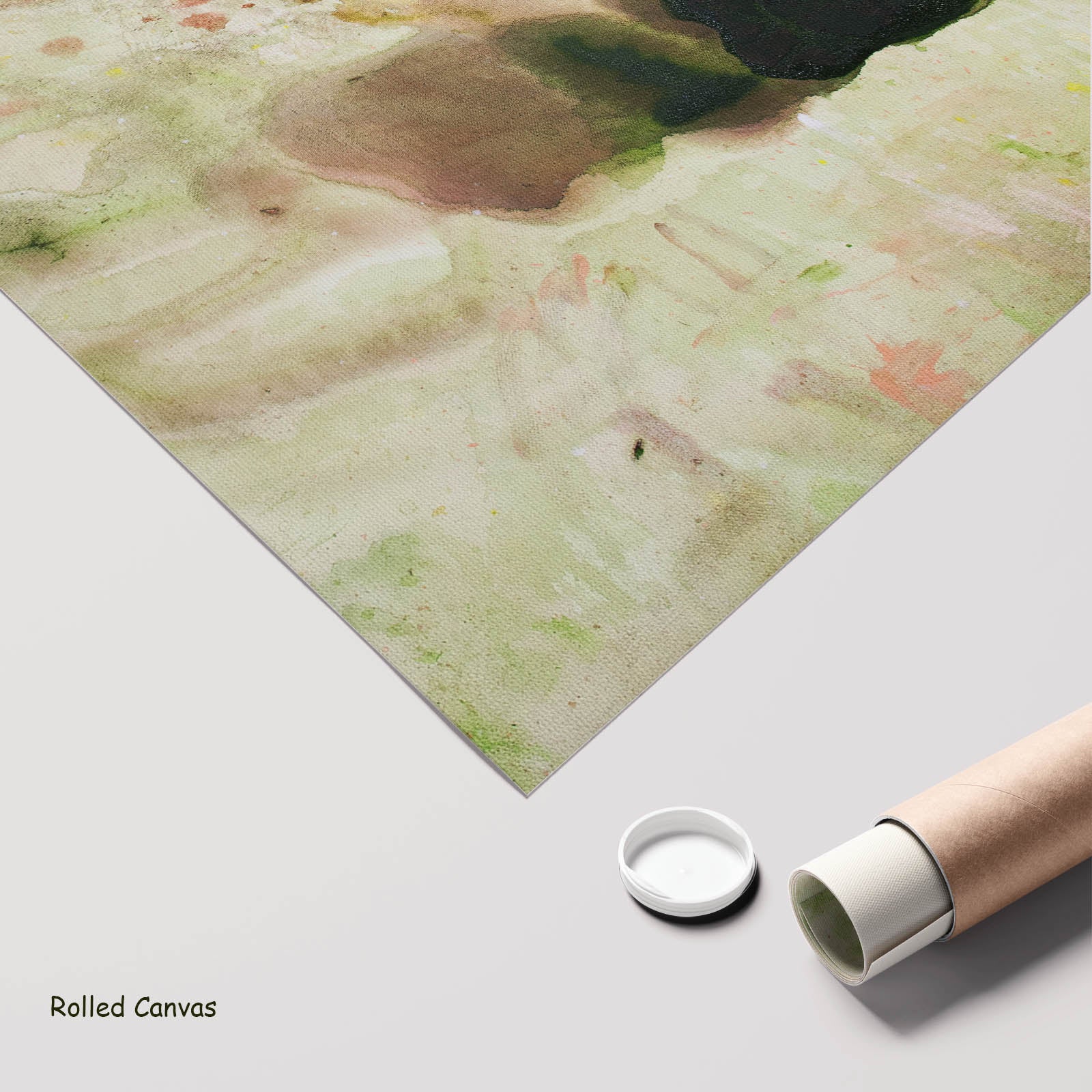 Swan's Whisper, white, green, yellow, brown Limited Edition Print by Summer Jiang