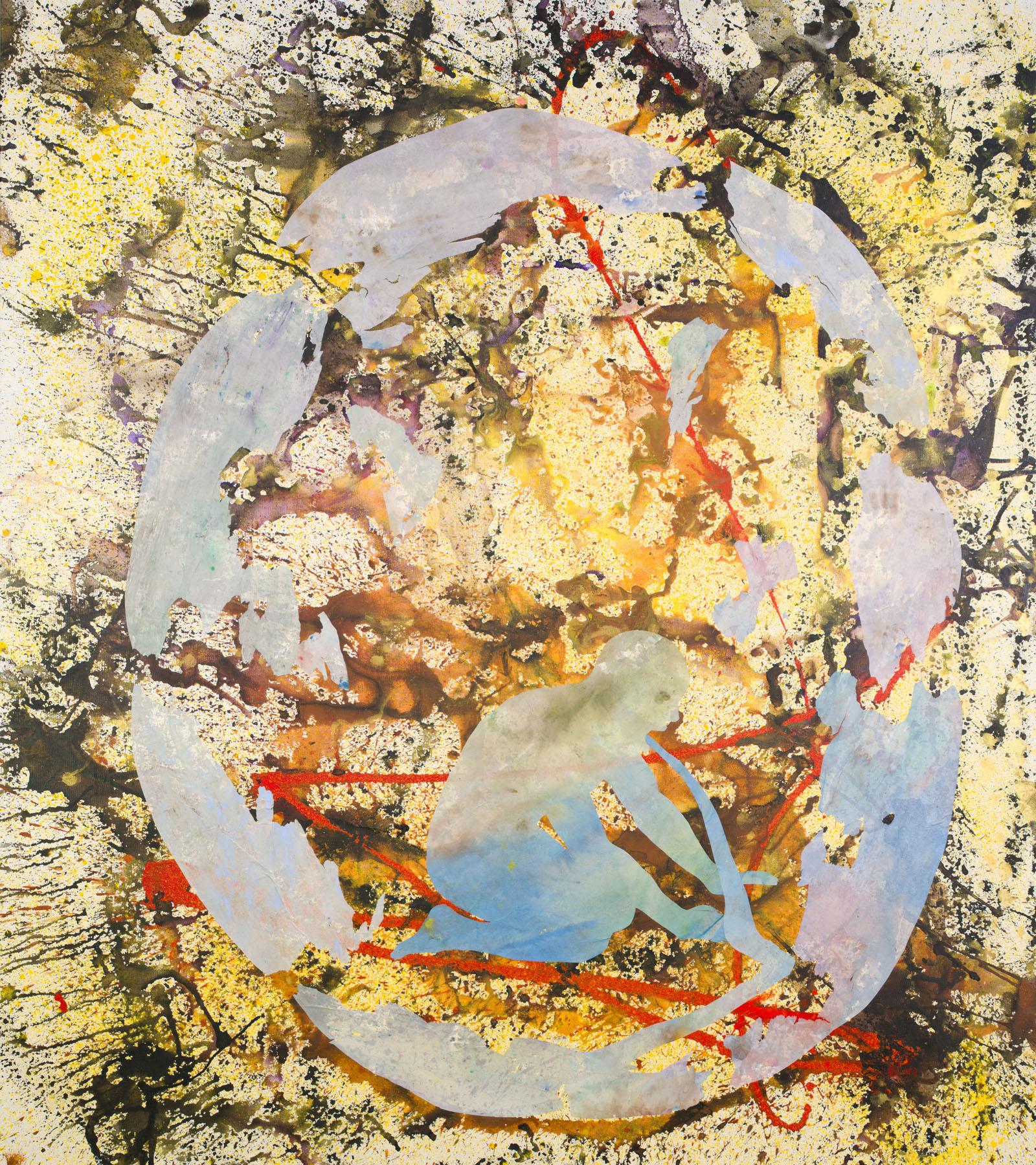 Surrender, yellow, light blue, red, black Limited Edition Print by Summer Jiang