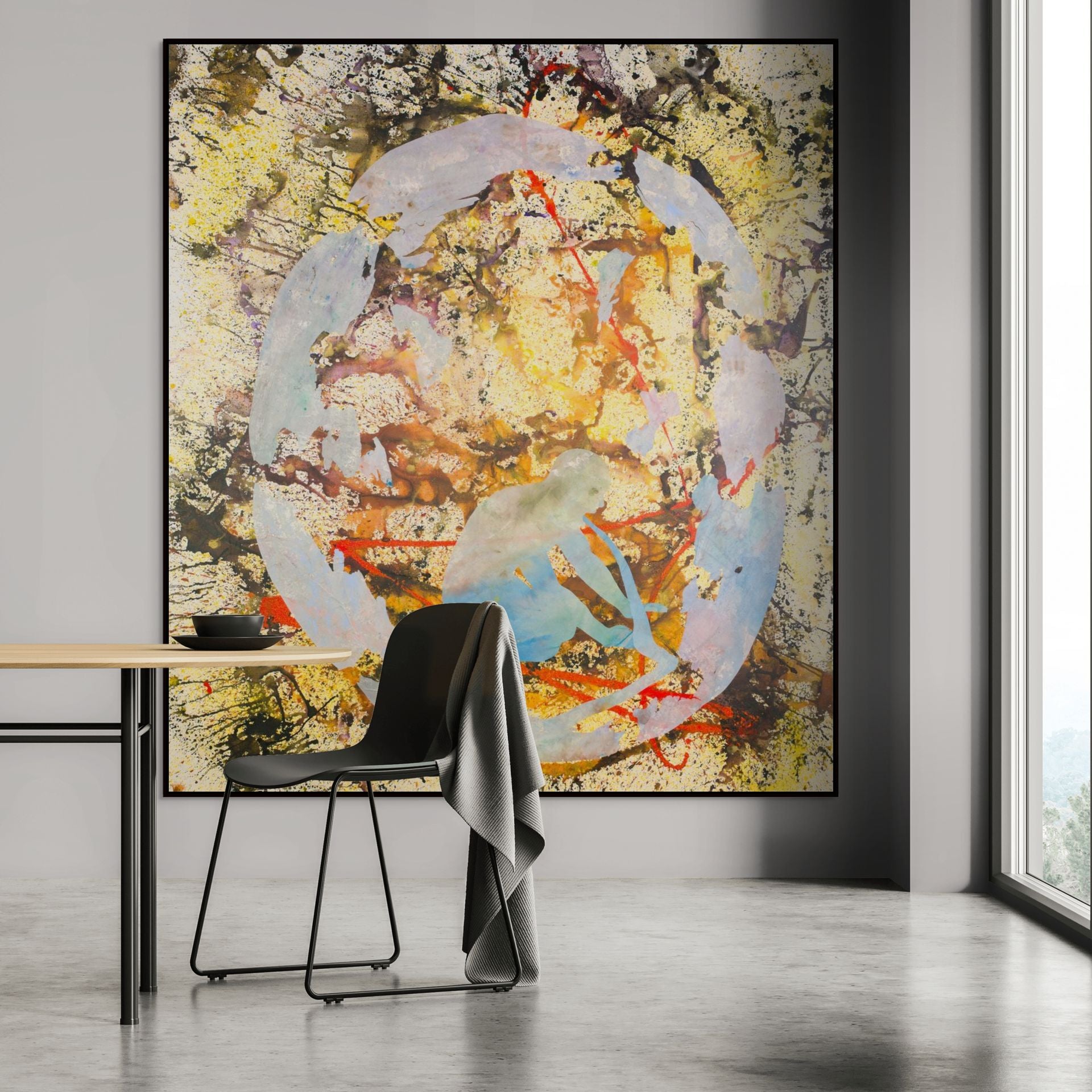 Surrender, yellow, light blue, red, black Limited Edition Print by Summer Jiang