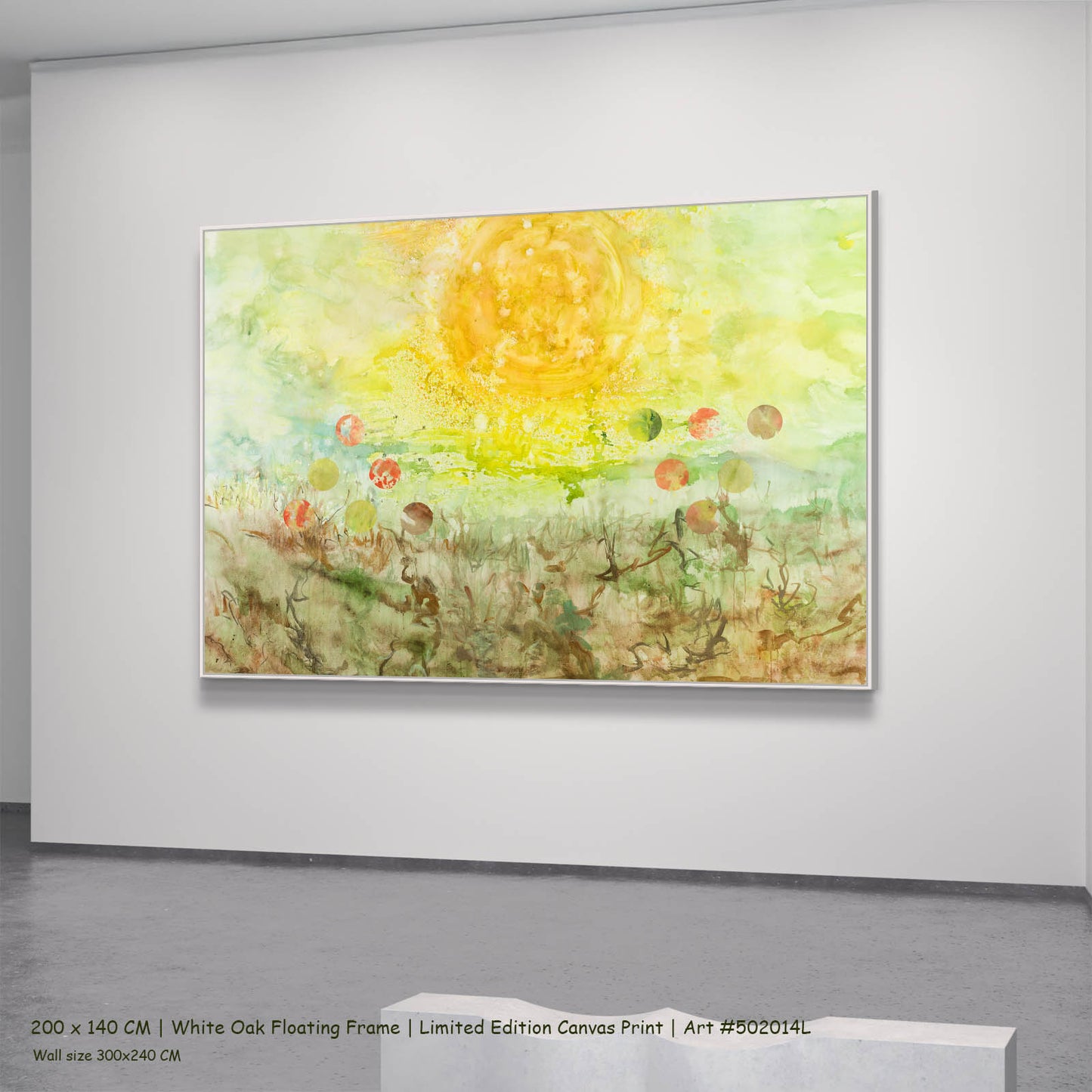 Cycle Without Resistance, yellow, green, brown Limited Edition Print by Summer Jiang
