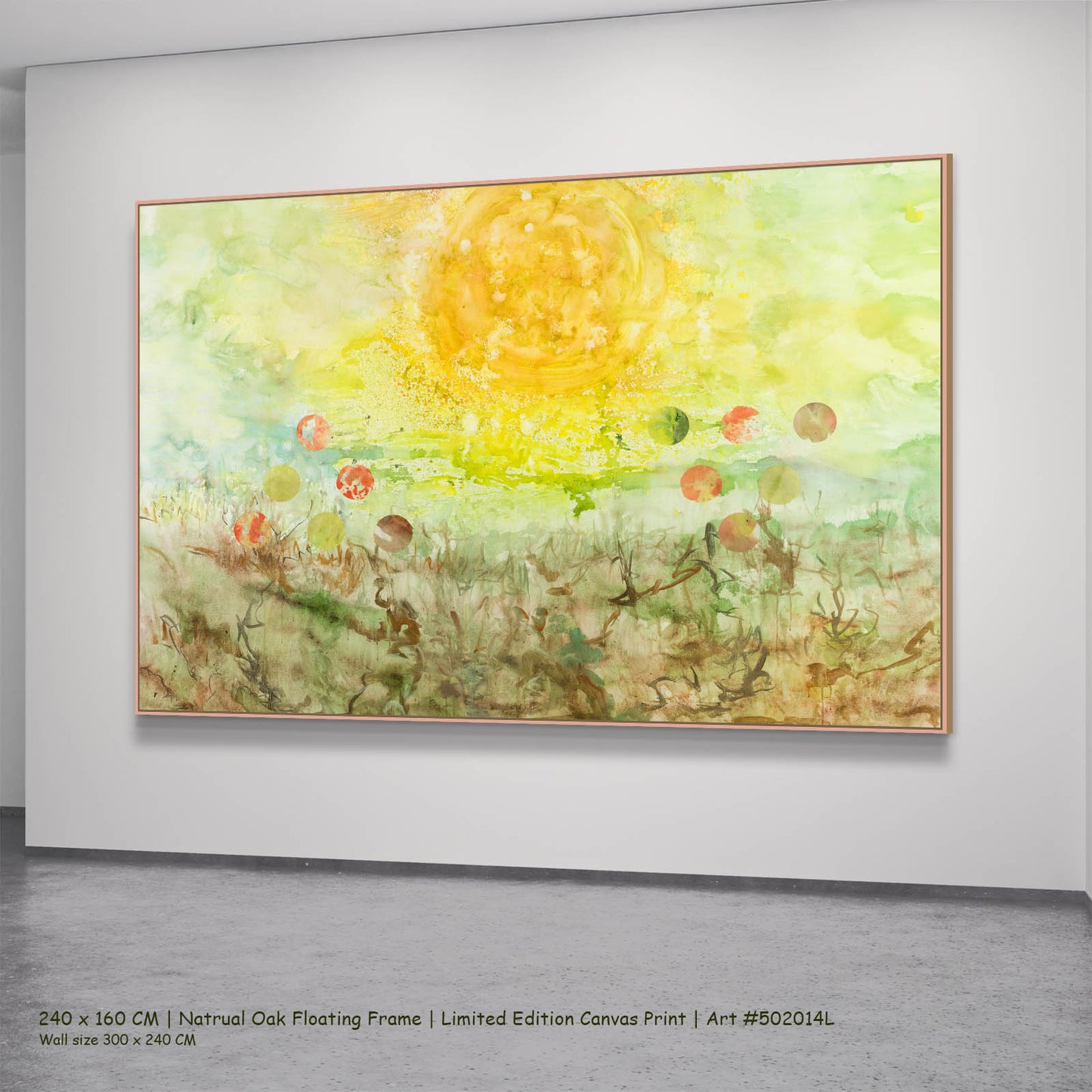 Cycle Without Resistance, yellow, green, brown Limited Edition Print by Summer Jiang