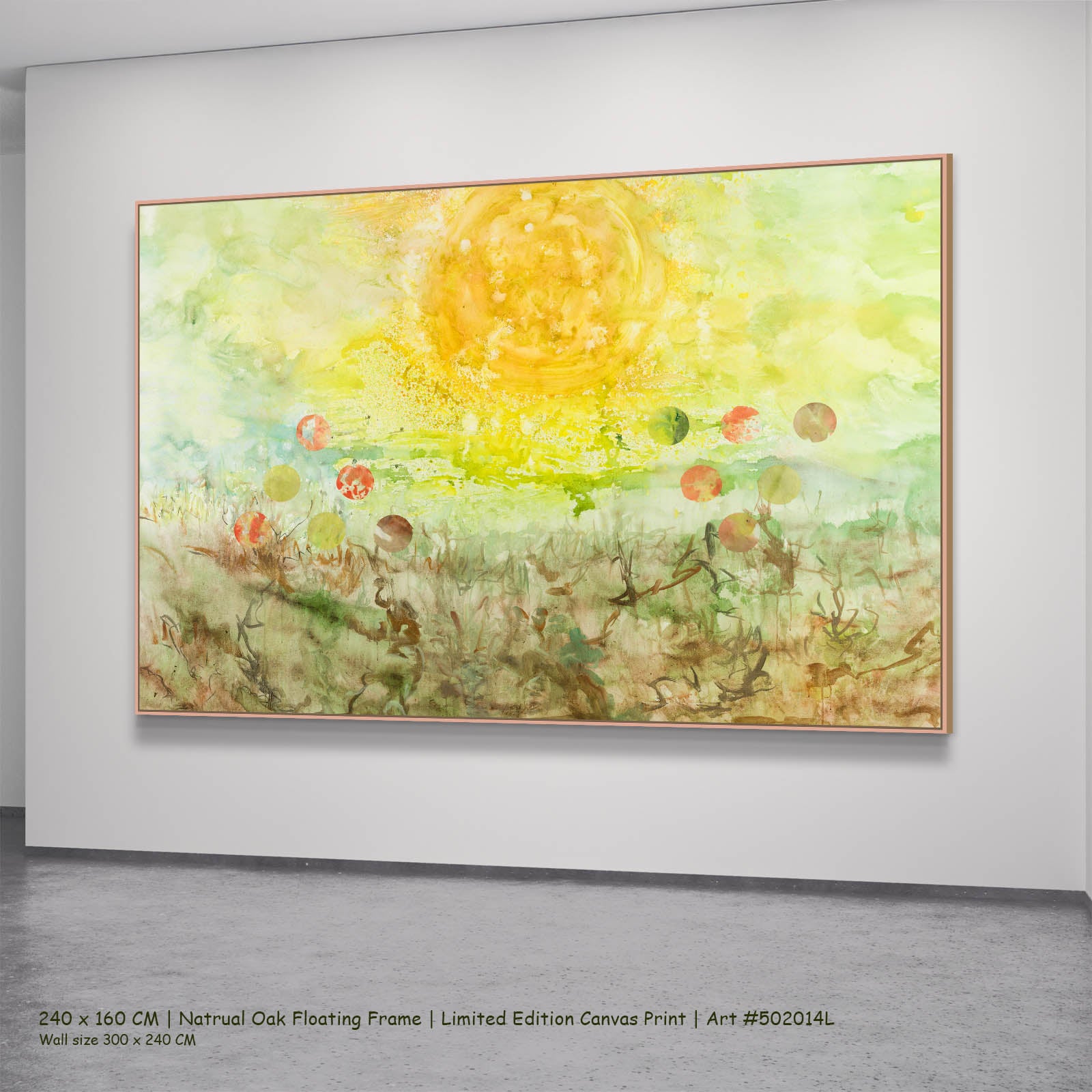 Cycle Without Resistance, yellow, green, brown Limited Edition Print by Summer Jiang