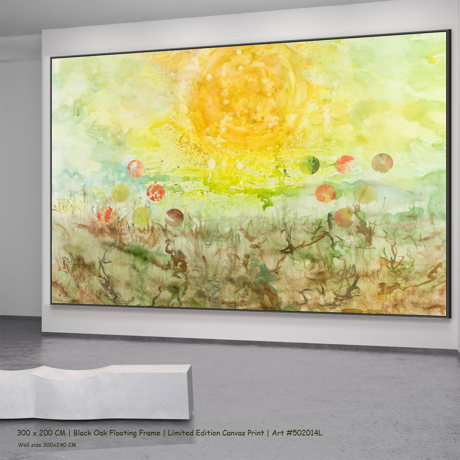 Cycle Without Resistance, yellow, green, brown Limited Edition Print by Summer Jiang