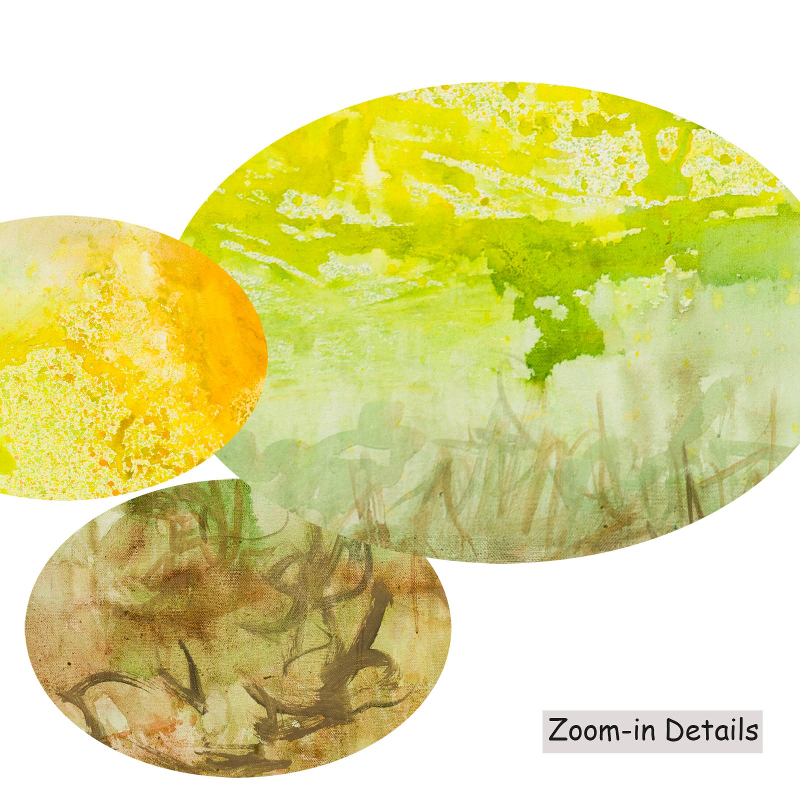 Cycle Without Resistance, yellow, green, brown Limited Edition Print by Summer Jiang
