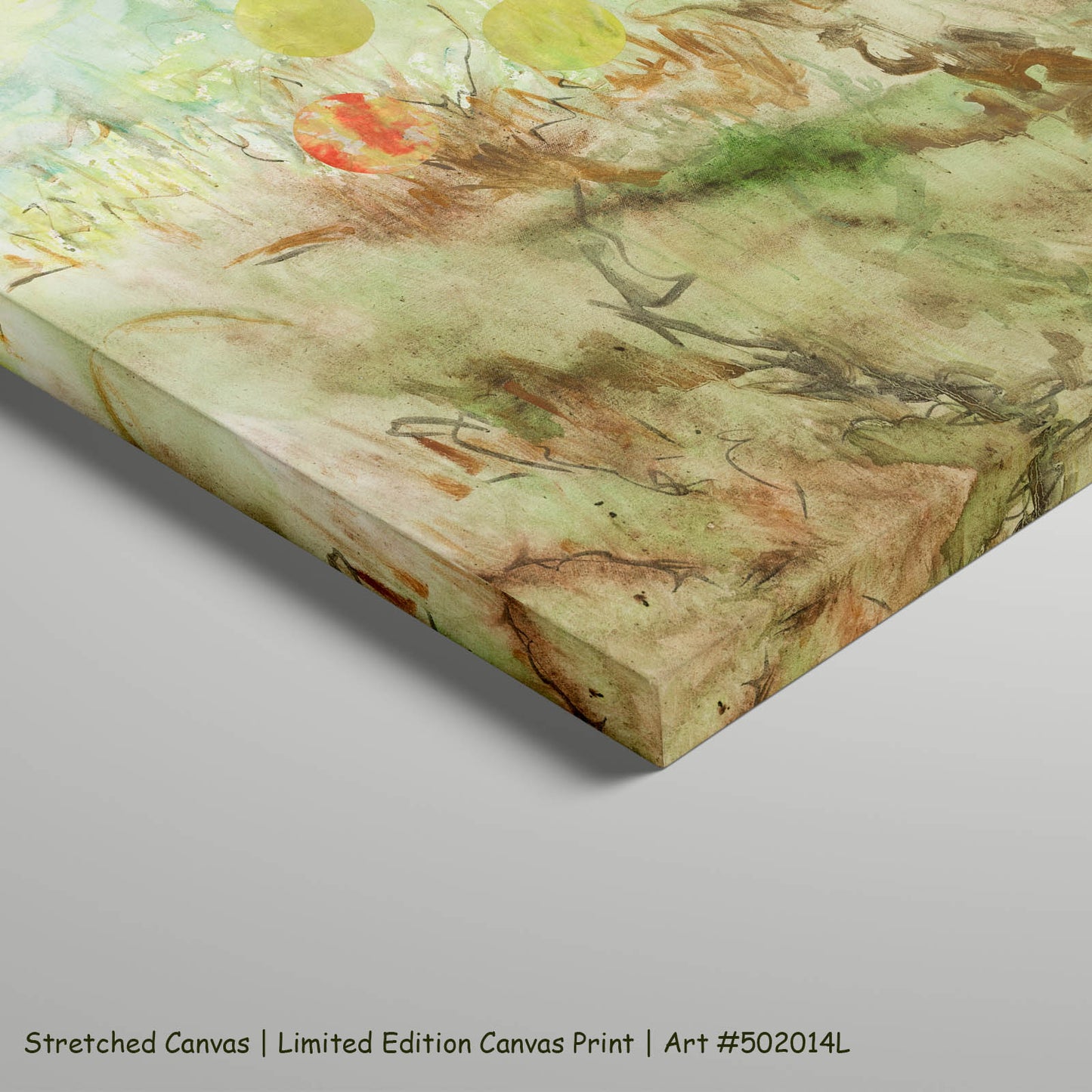 Cycle Without Resistance, yellow, green, brown Limited Edition Print by Summer Jiang