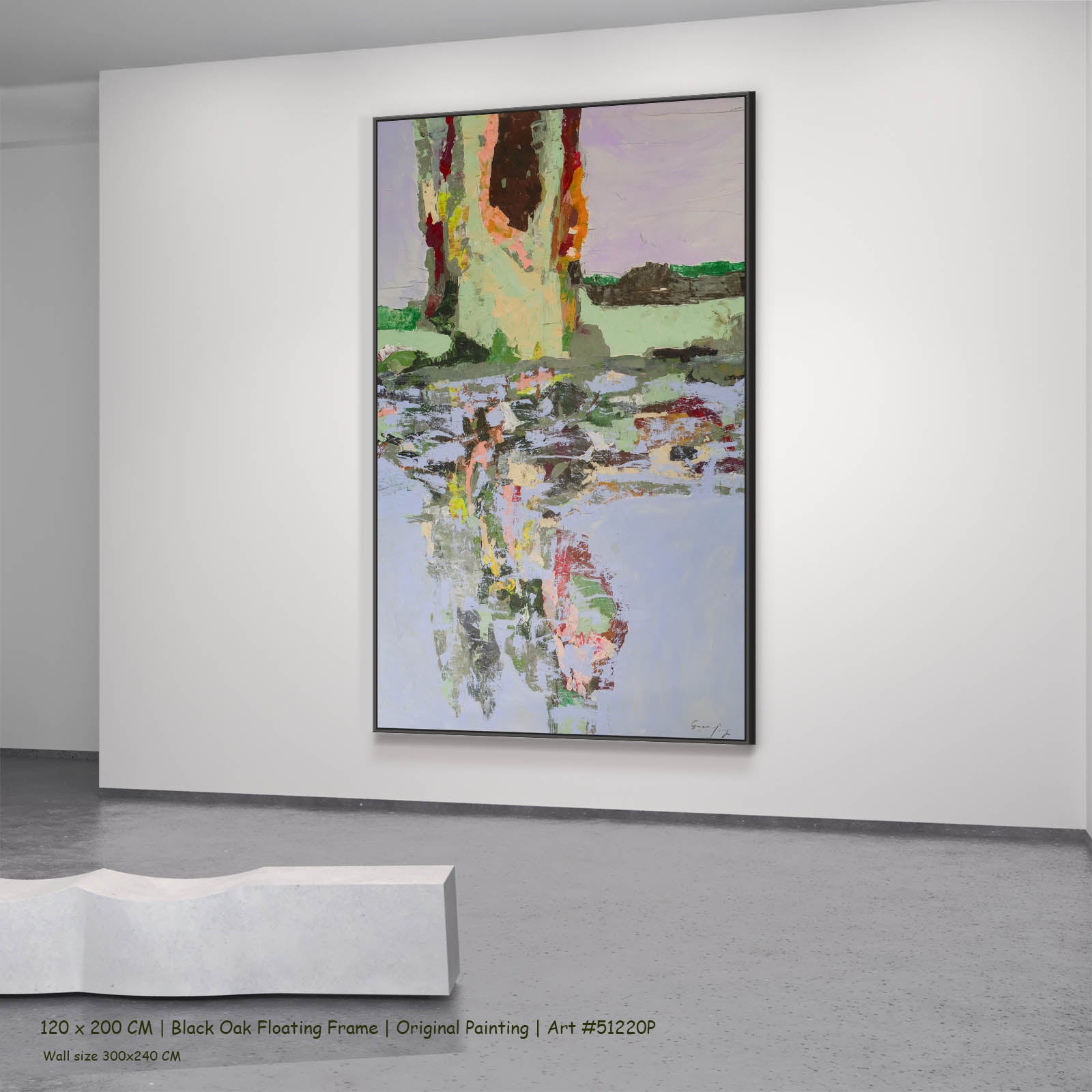 Forgotten, green, pink, purple, brown Original Painting by Summer Jiang