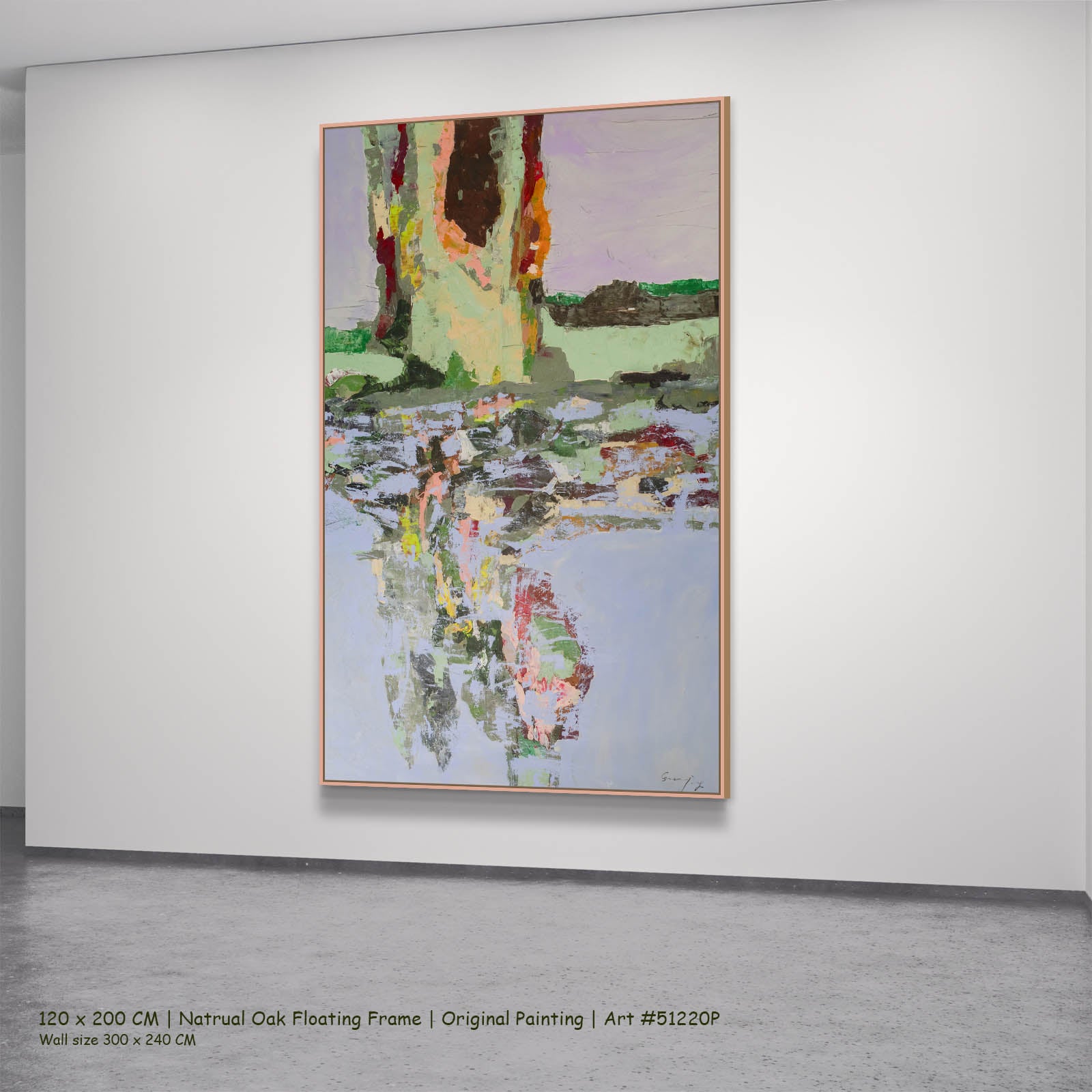 Forgotten, green, pink, purple, brown Original Painting by Summer Jiang