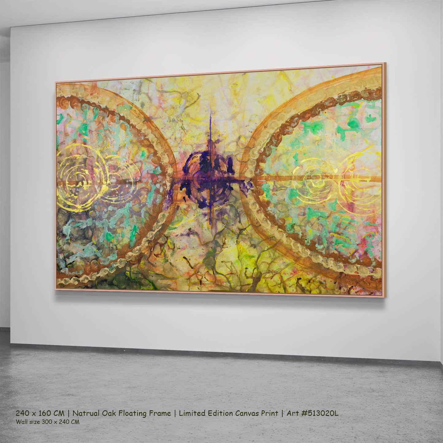 π of Life, gold, yellow, green, purple Limited Edition Print by Summer Jiang