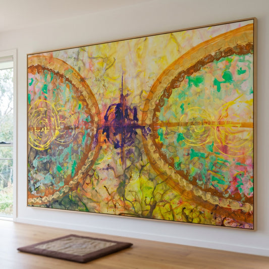 π of Life, gold, yellow, green, purple Limited Edition Print by Summer Jiang