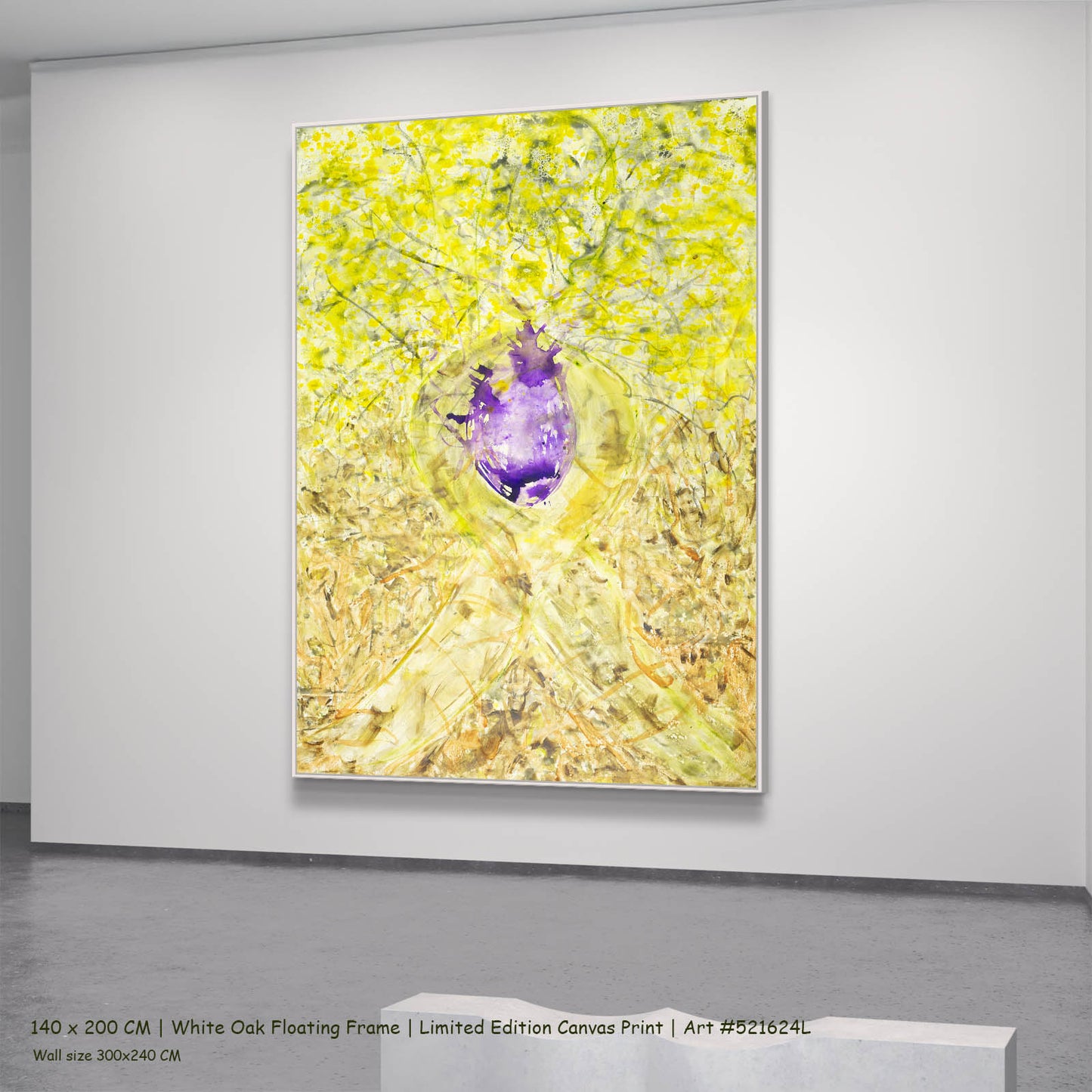Breath of Heart, yellow, purple, gold Limited Edition Print by Summer Jiang