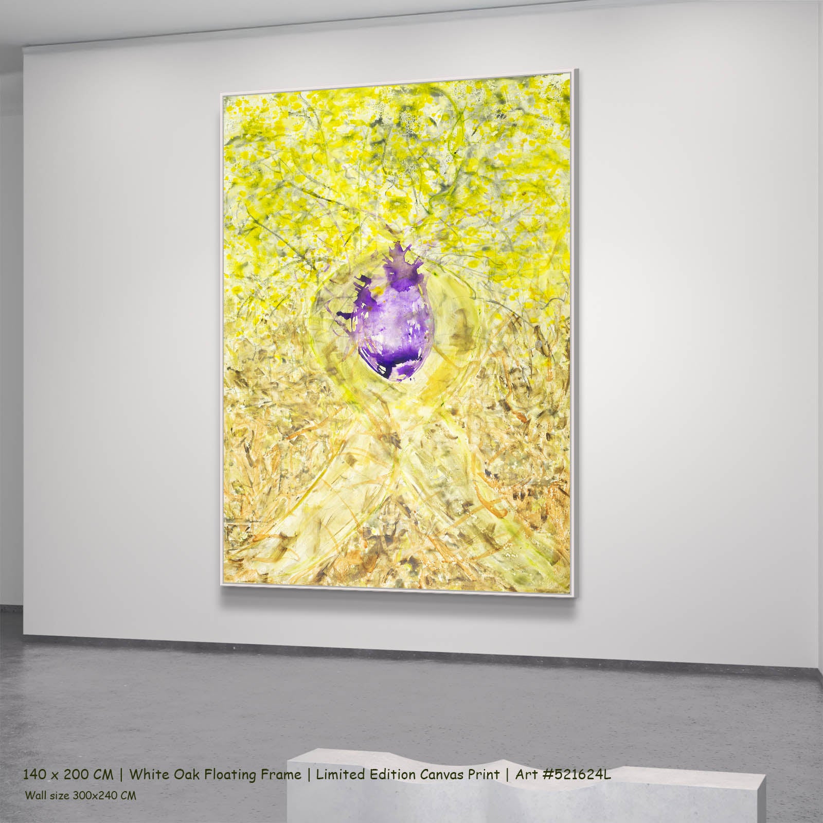 Breath of Heart, yellow, purple, gold Limited Edition Print by Summer Jiang