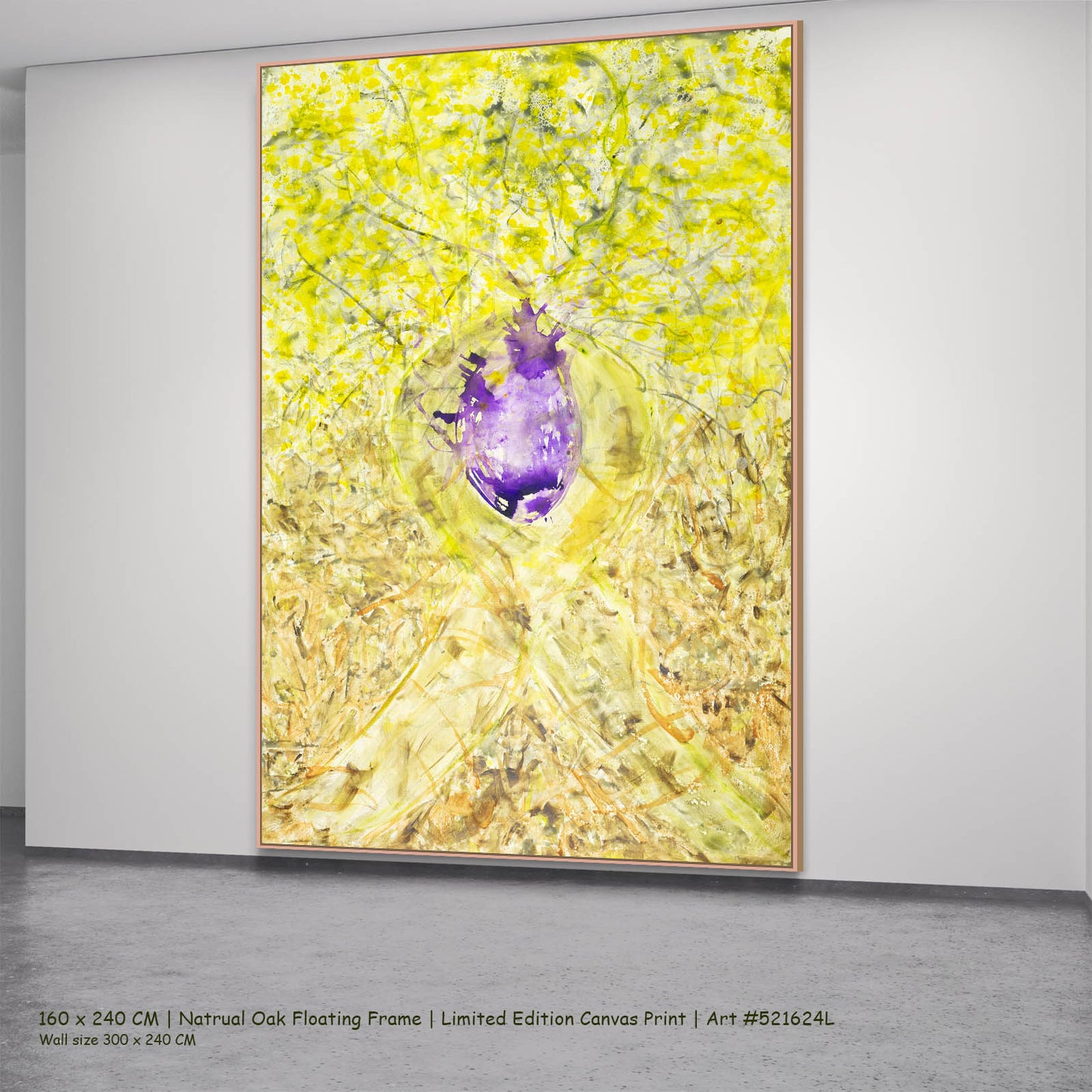Breath of Heart, yellow, purple, gold Limited Edition Print by Summer Jiang