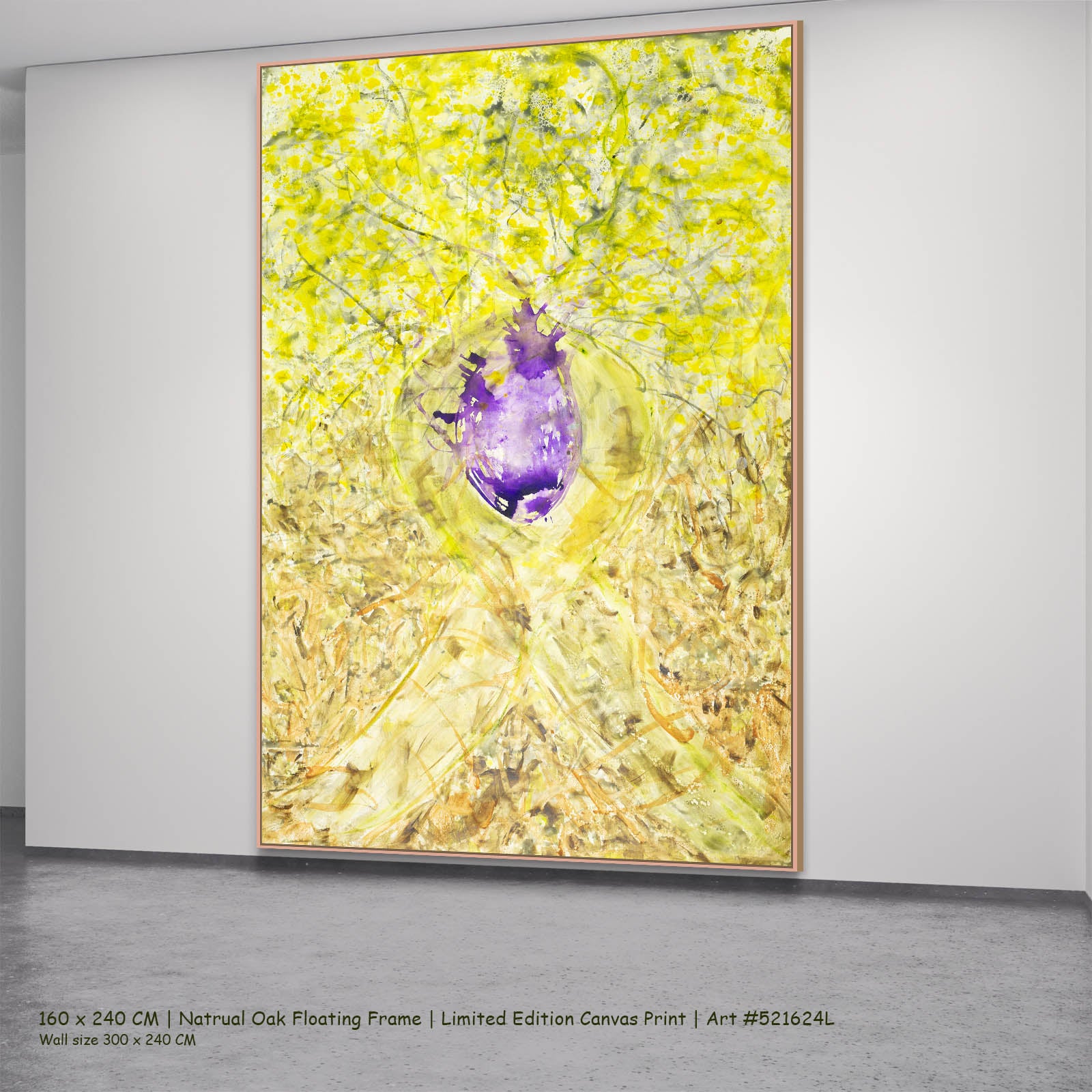 Breath of Heart, yellow, purple, gold Limited Edition Print by Summer Jiang