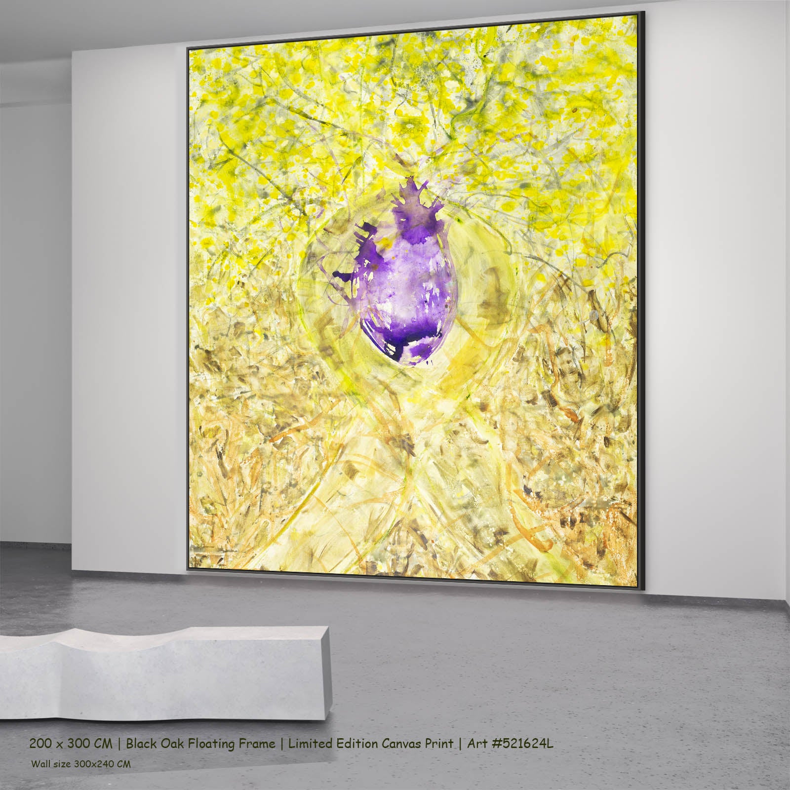 Breath of Heart, yellow, purple, gold Limited Edition Print by Summer Jiang