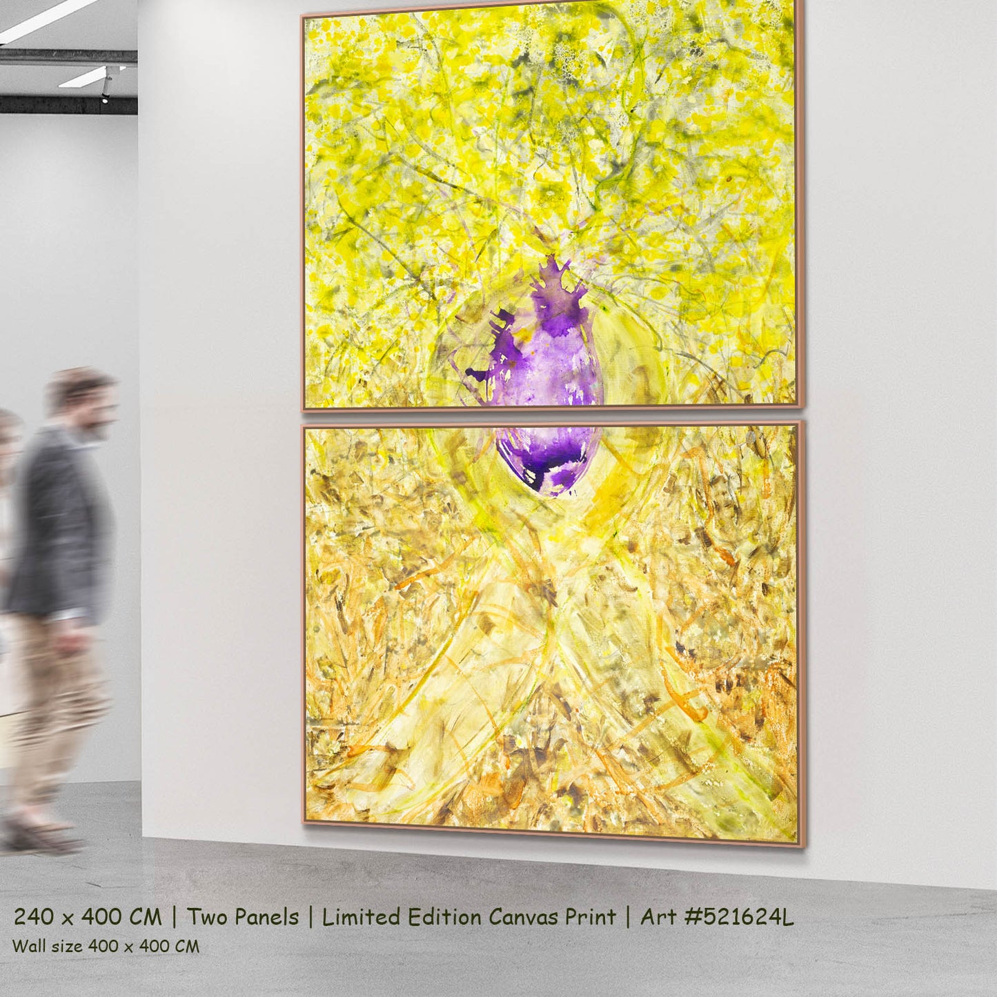 Breath of Heart, yellow, purple, gold Limited Edition Print by Summer Jiang