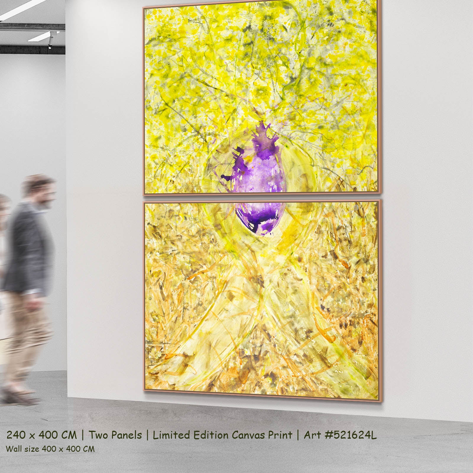 Breath of Heart, yellow, purple, gold Limited Edition Print by Summer Jiang