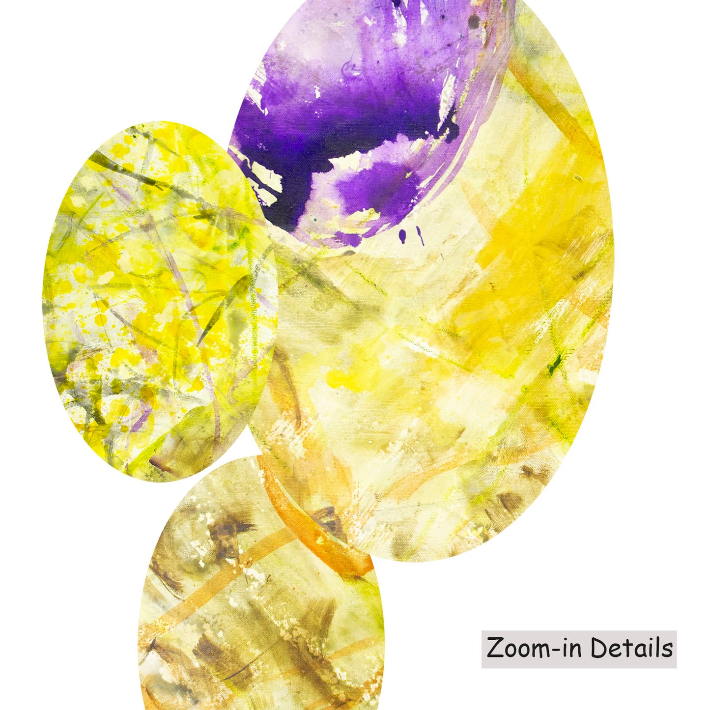 Breath of Heart, yellow, purple, gold Limited Edition Print by Summer Jiang