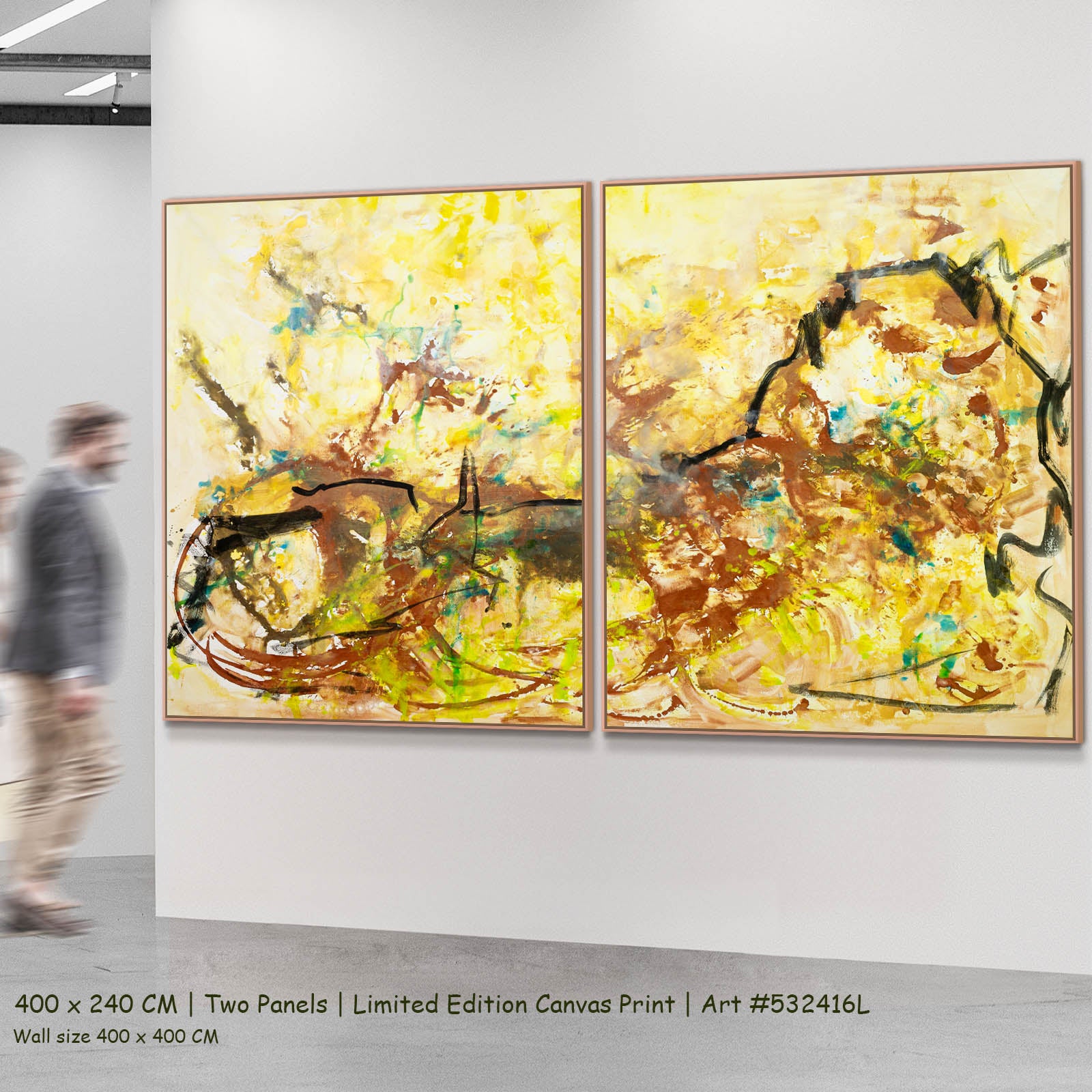 The Climb, gold, brown, black Limited Edition Print by Summer Jiang