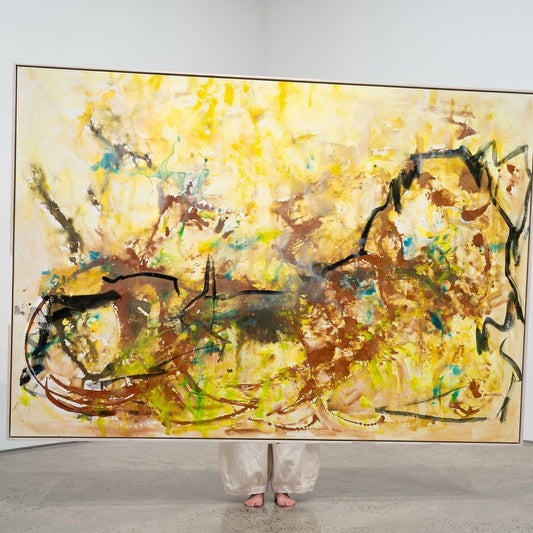 The Climb, gold, brown, black Original Painting by Summer Jiang