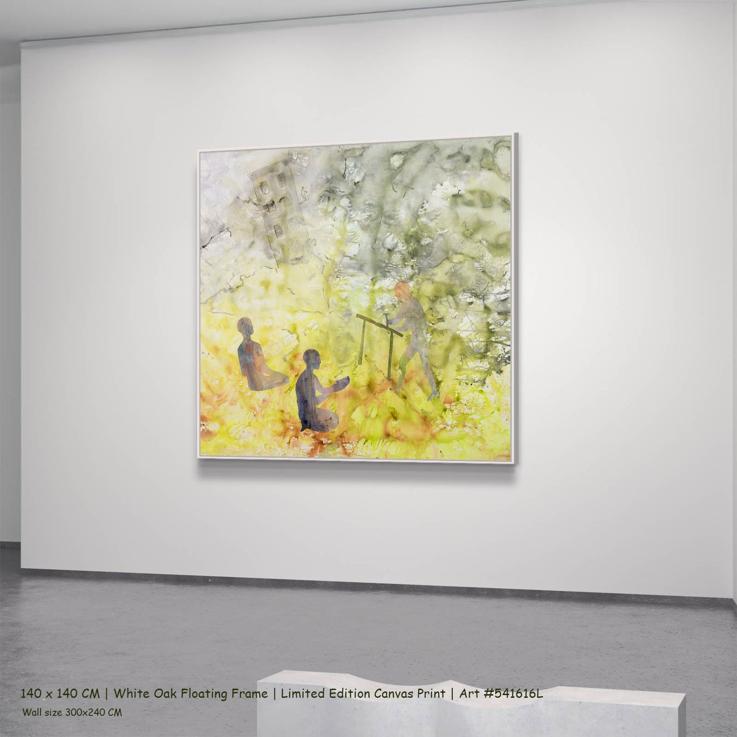 Between the Old and New, yellow, white, grey Limited Edition Print by Summer Jiang