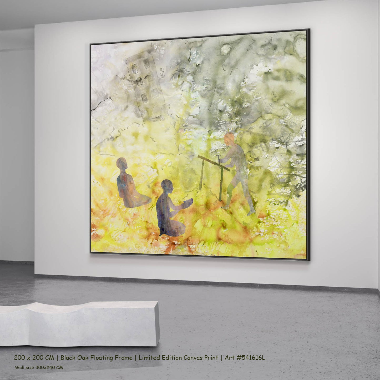 Between the Old and New, yellow, white, grey Limited Edition Print by Summer Jiang