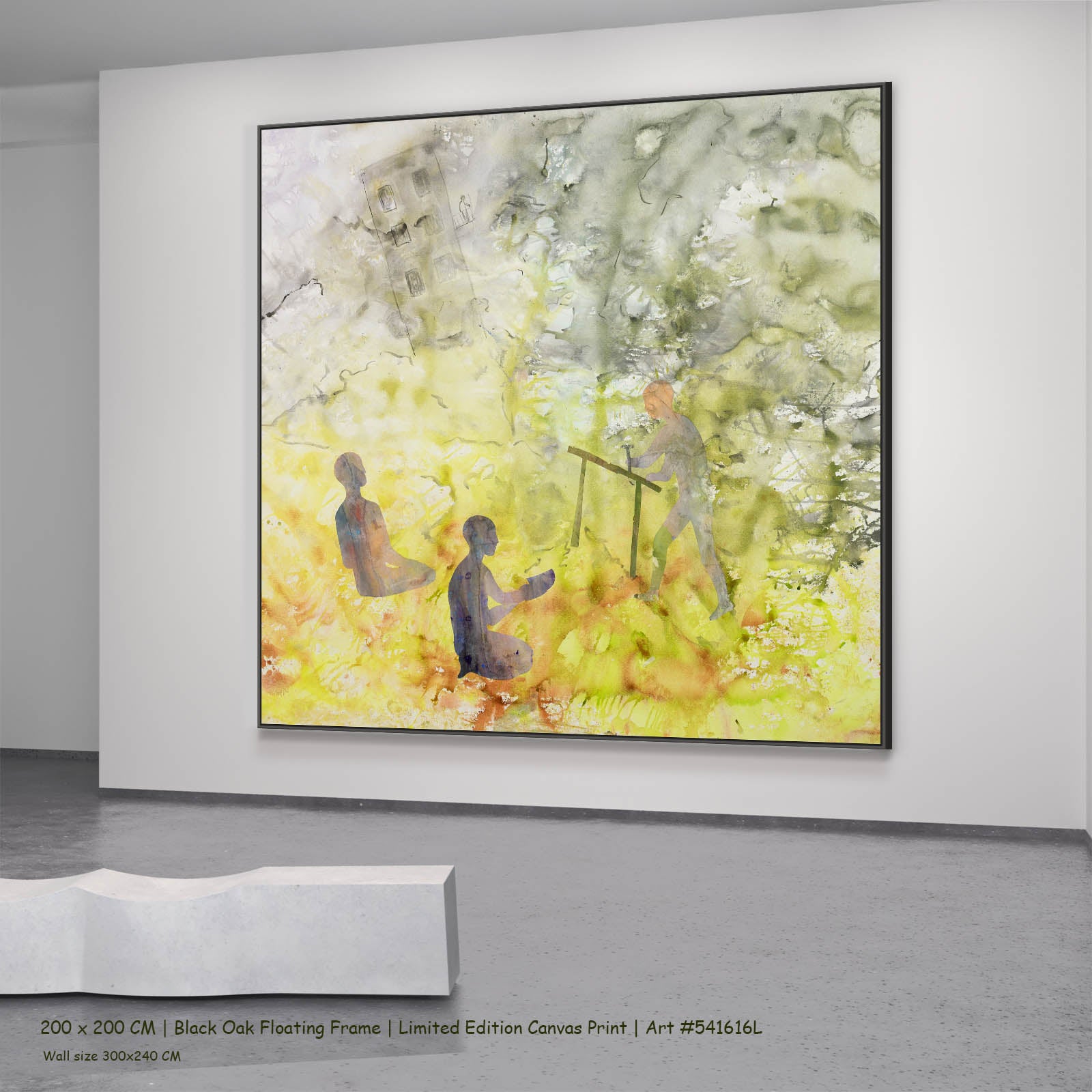 Between the Old and New, yellow, white, grey Limited Edition Print by Summer Jiang