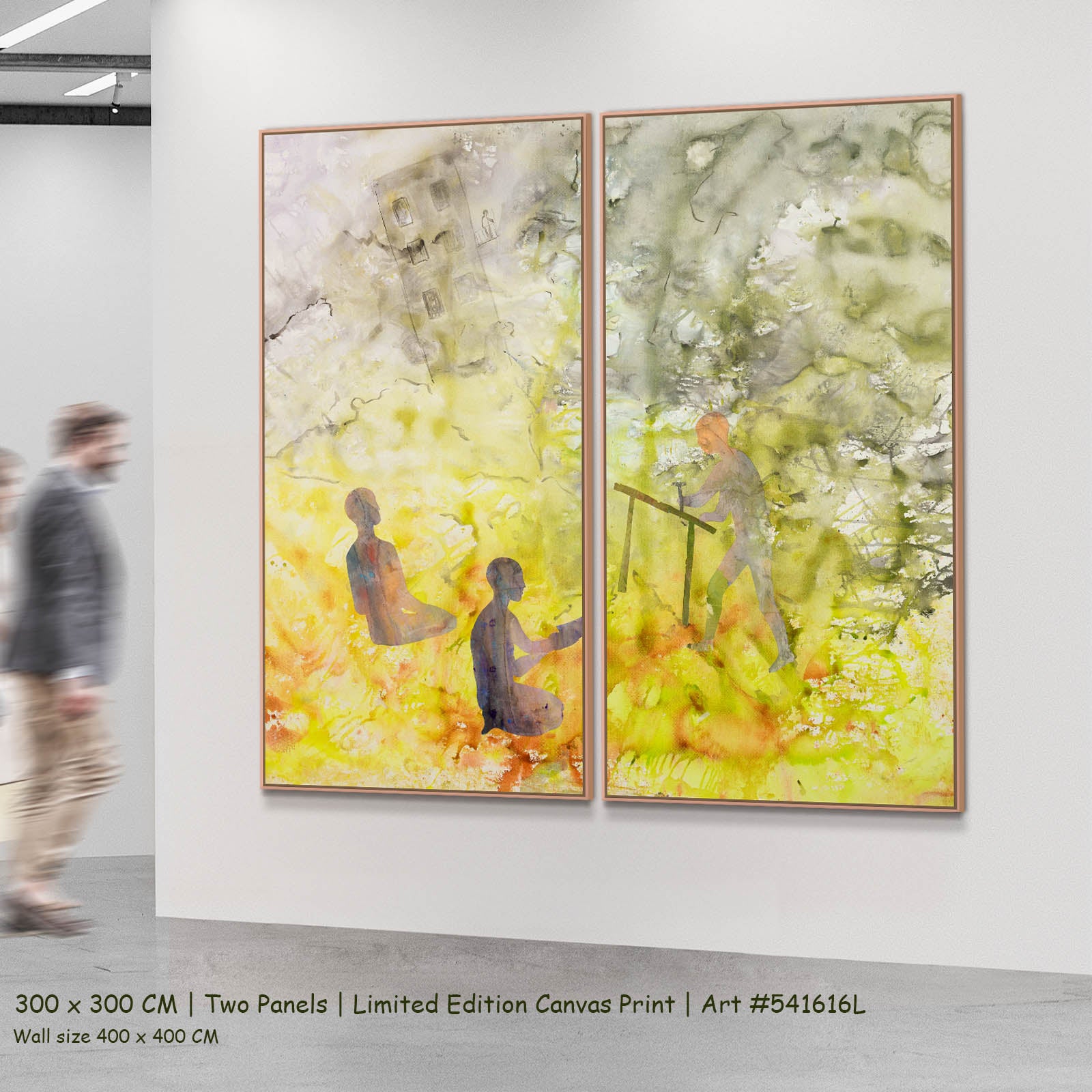 Between the Old and New, yellow, white, grey Limited Edition Print by Summer Jiang