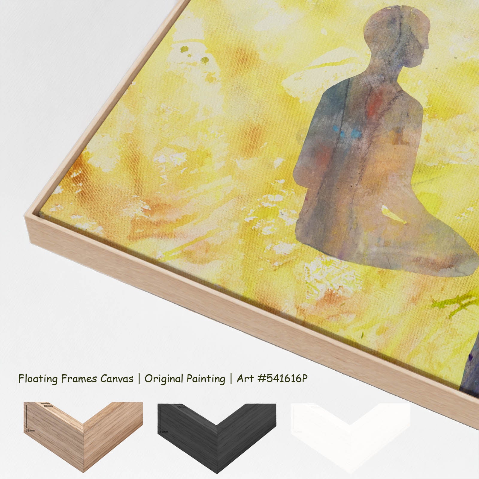 Between the Old and New, yellow, white, grey Original Painting by Summer Jiang