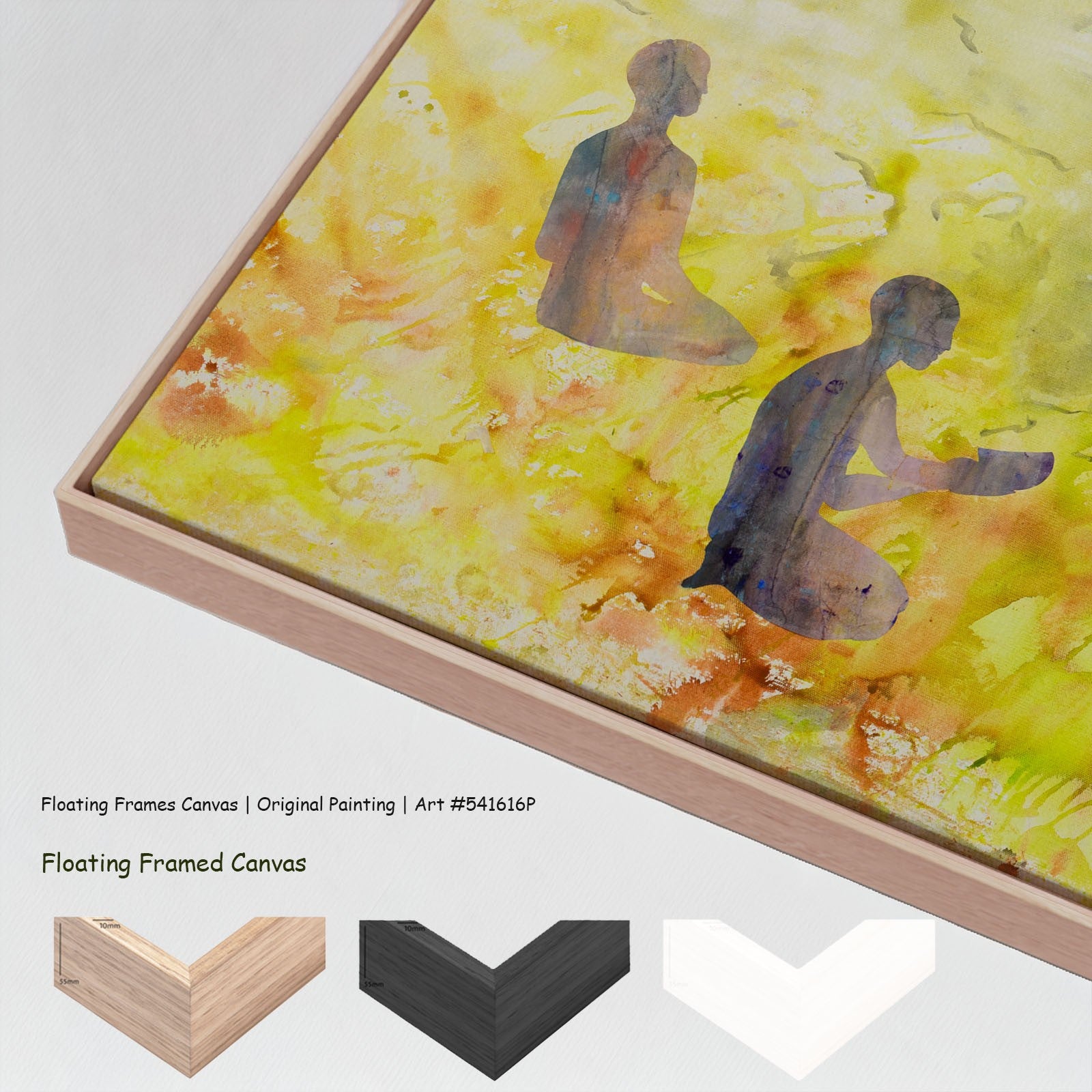 Between the Old and New, yellow, white, grey Original Painting by Summer Jiang