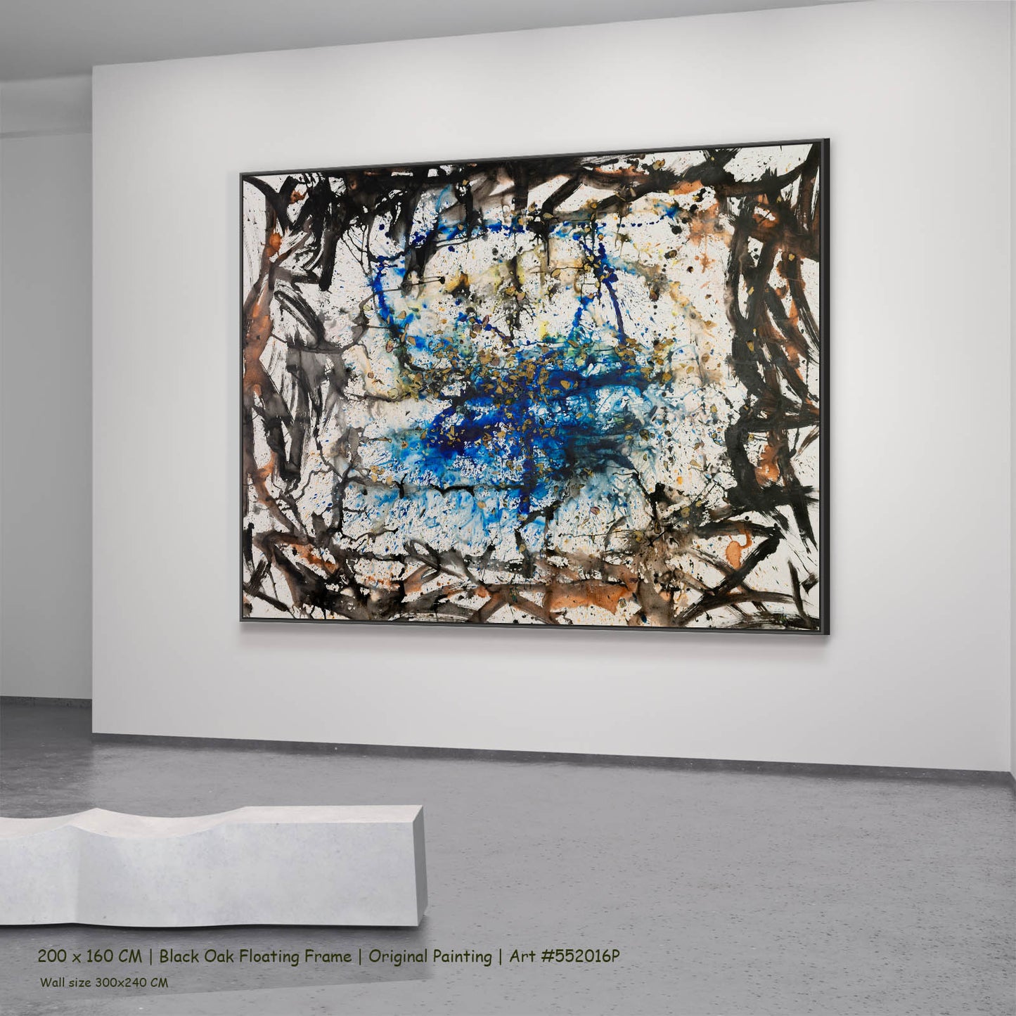 In Tragedy Life is Beautiful, white, black, blue Original Painting by Summer Jiang