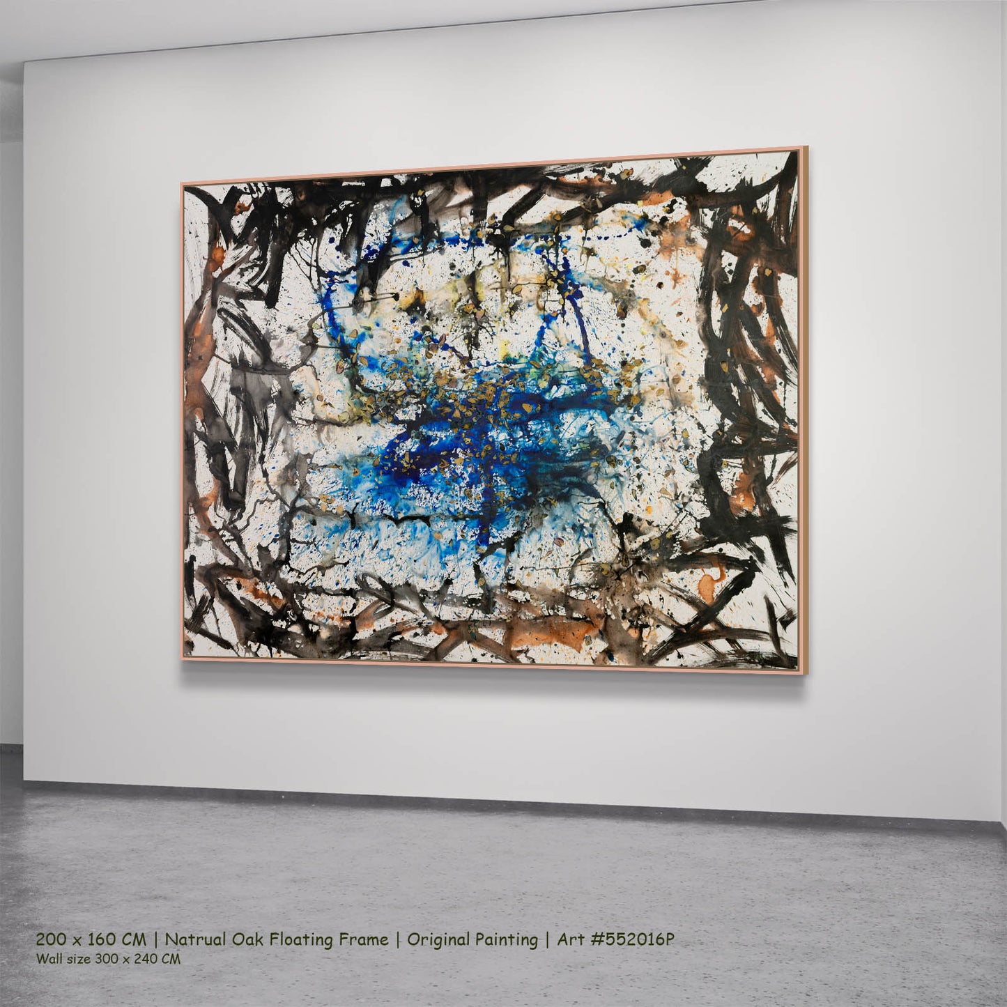 In Tragedy Life is Beautiful, white, black, blue Original Painting by Summer Jiang