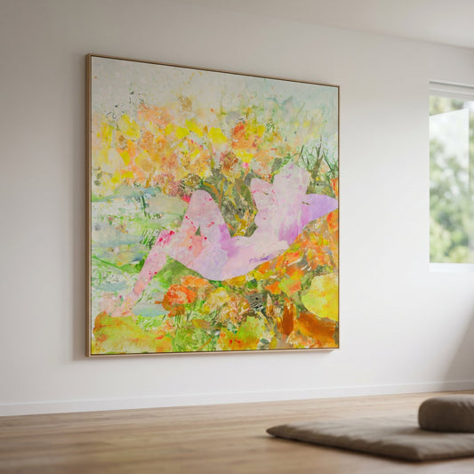 Merge, pink, yellow, green, orange Limited Edition Print by Summer Jiang