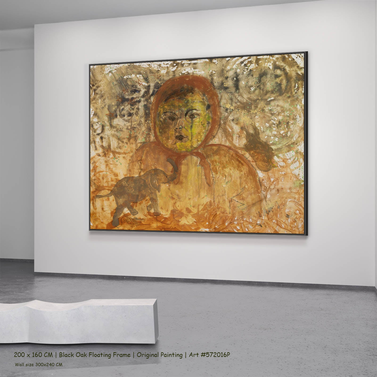 The Home I Don't Belong, brown, yellow Original Painting by Summer Jiang