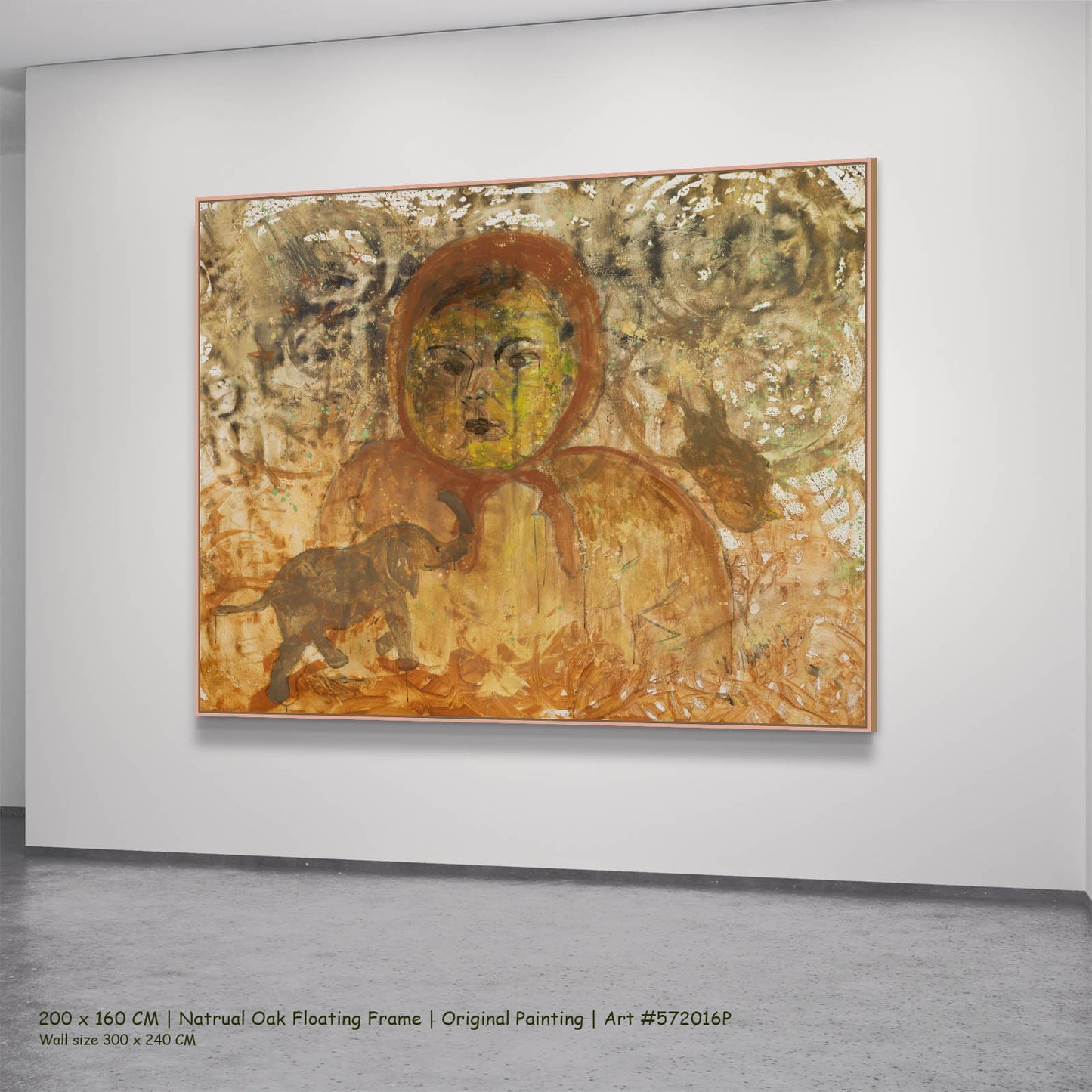 The Home I Don't Belong, brown, yellow Original Painting by Summer Jiang