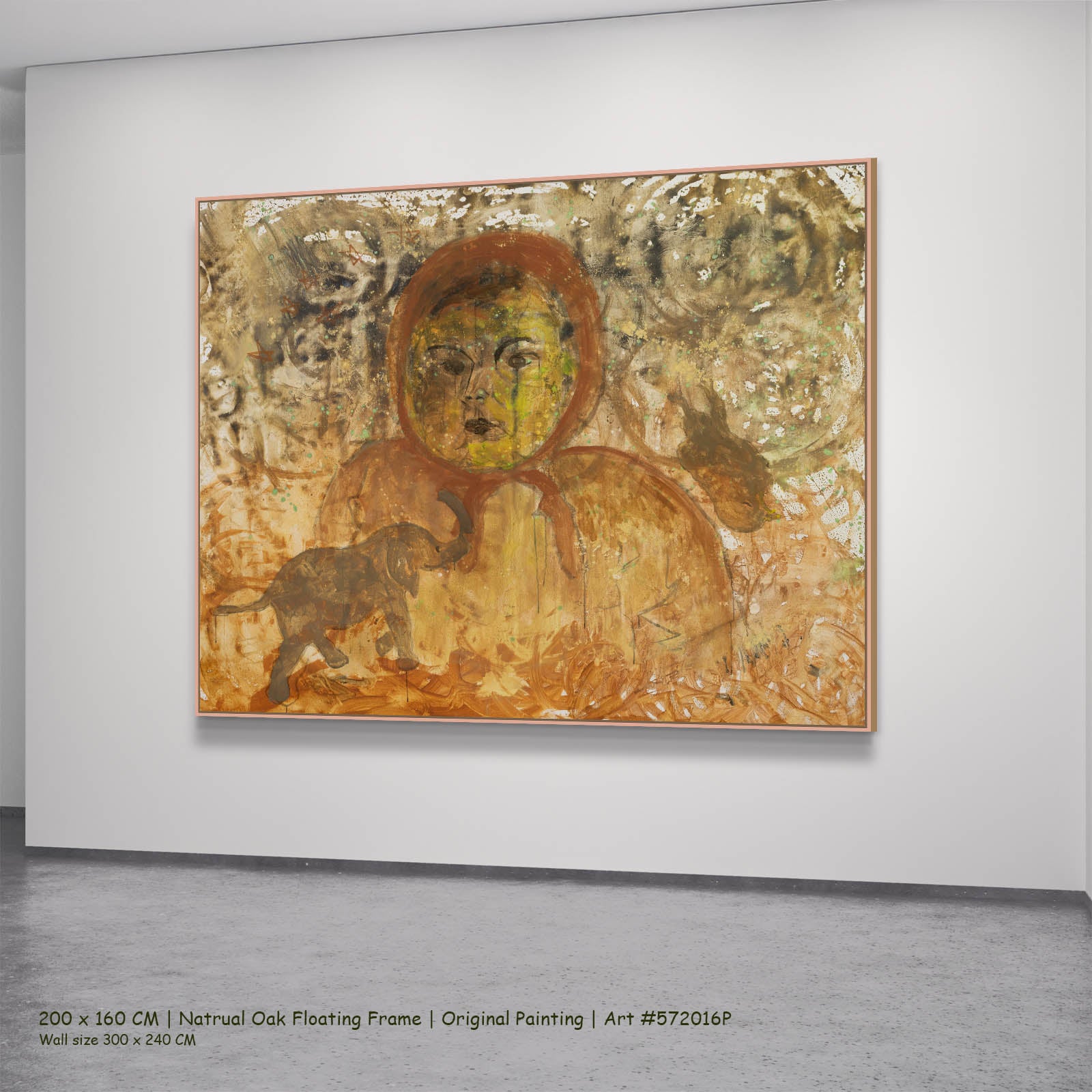 The Home I Don't Belong, brown, yellow Original Painting by Summer Jiang