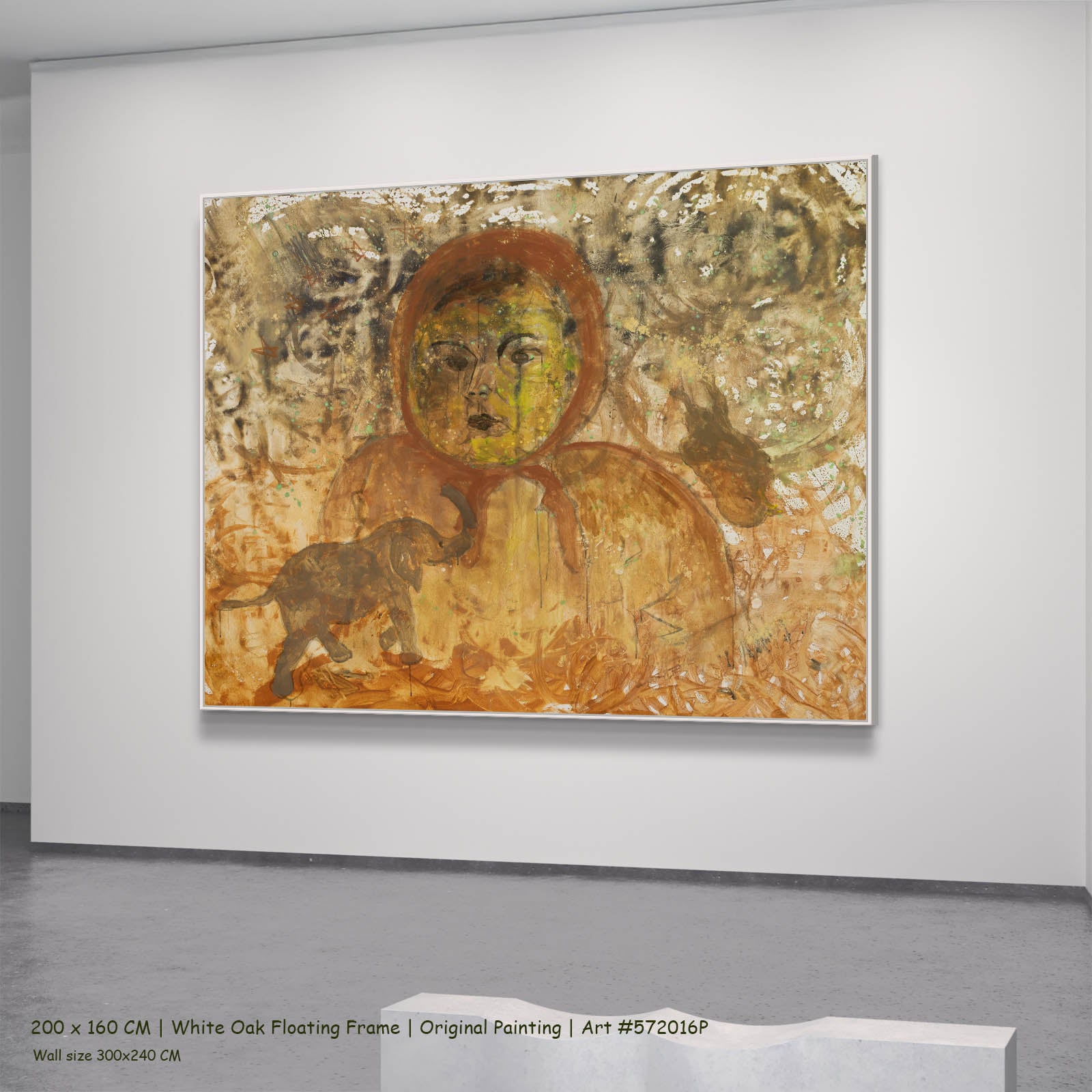 The Home I Don't Belong, brown, yellow Original Painting by Summer Jiang