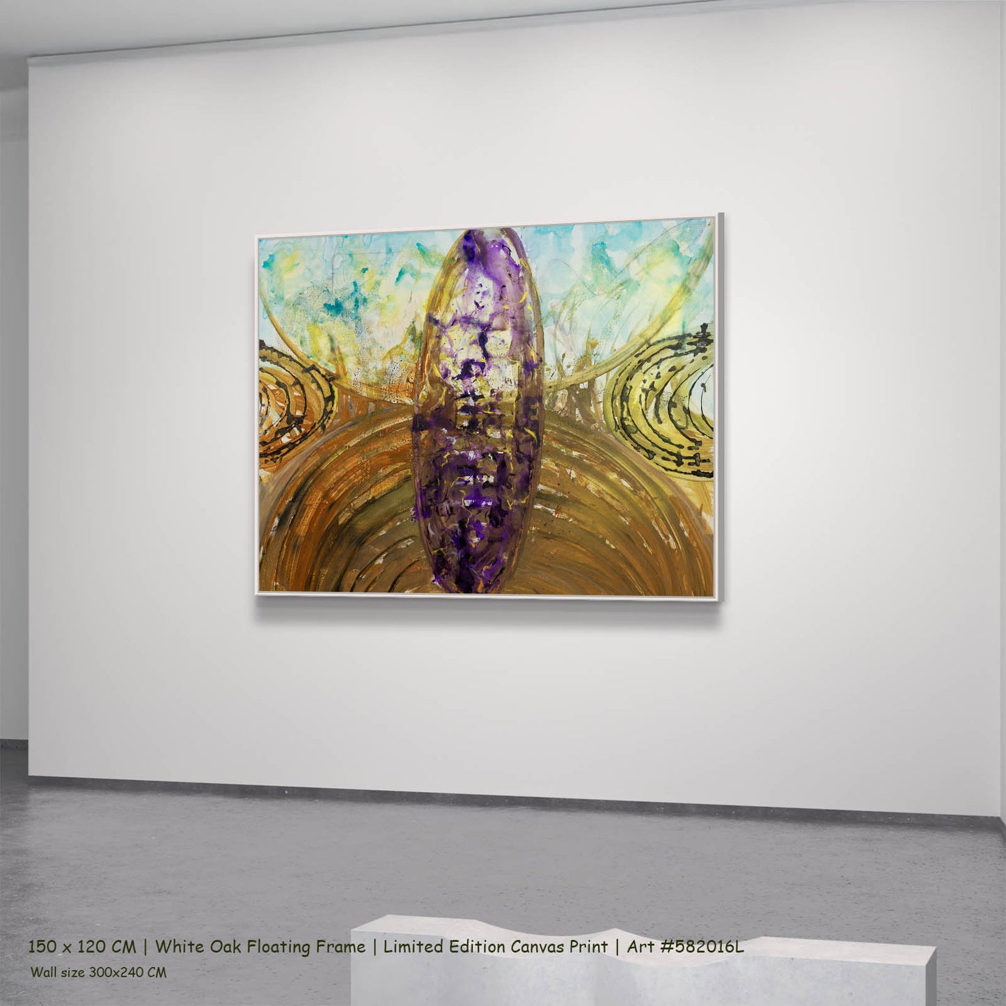Remembrance, gold, purple, aqua Limited Edition Print by Summer Jiang