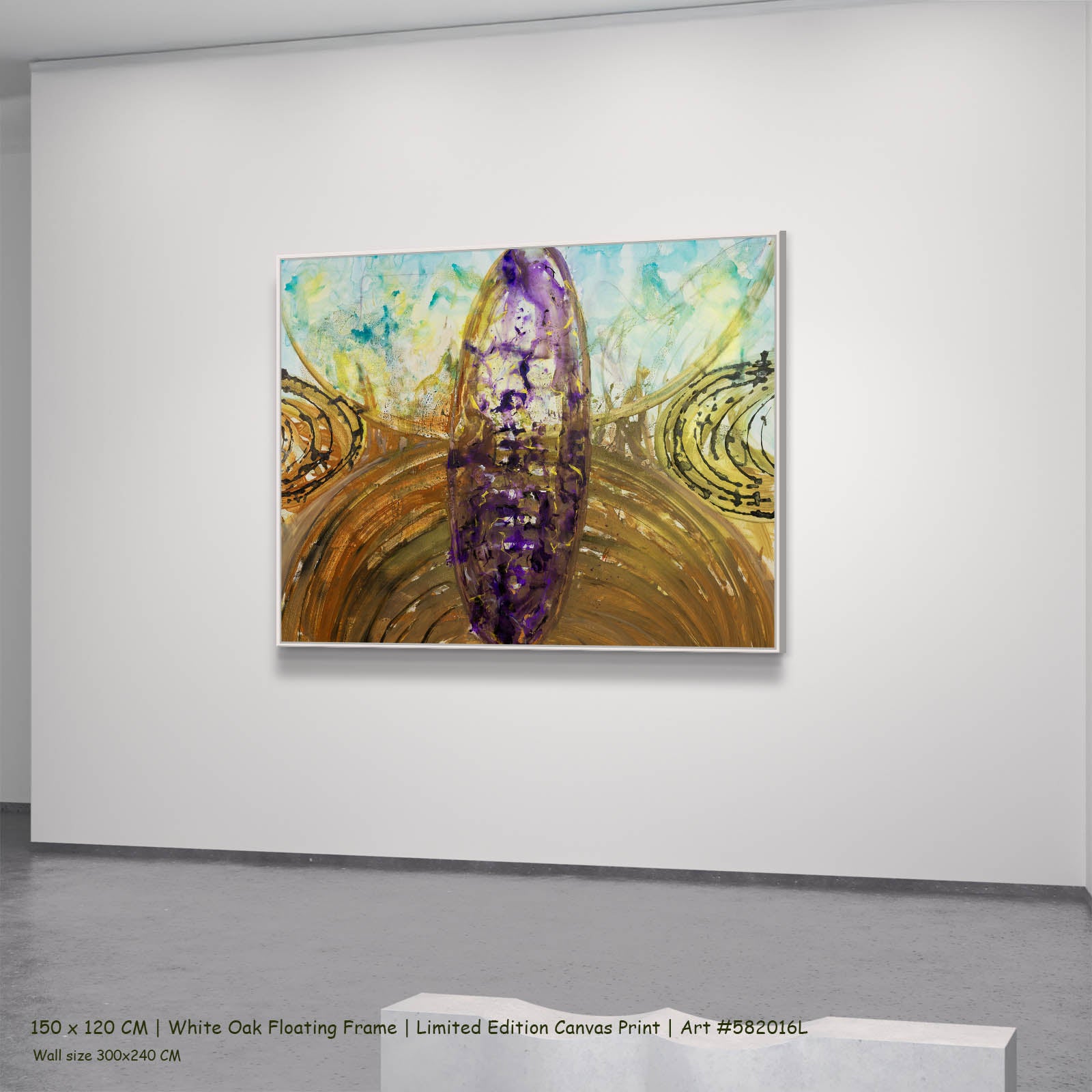 Remembrance, gold, purple, aqua Limited Edition Print by Summer Jiang