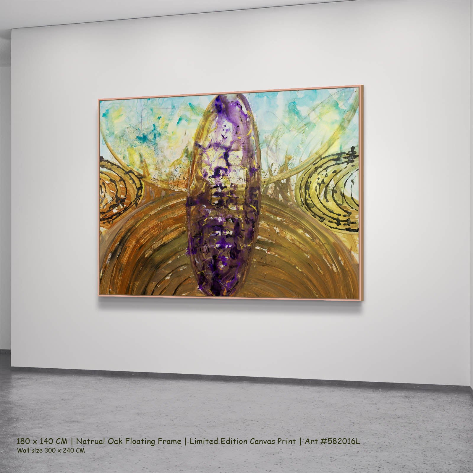 Remembrance, gold, purple, aqua Limited Edition Print by Summer Jiang