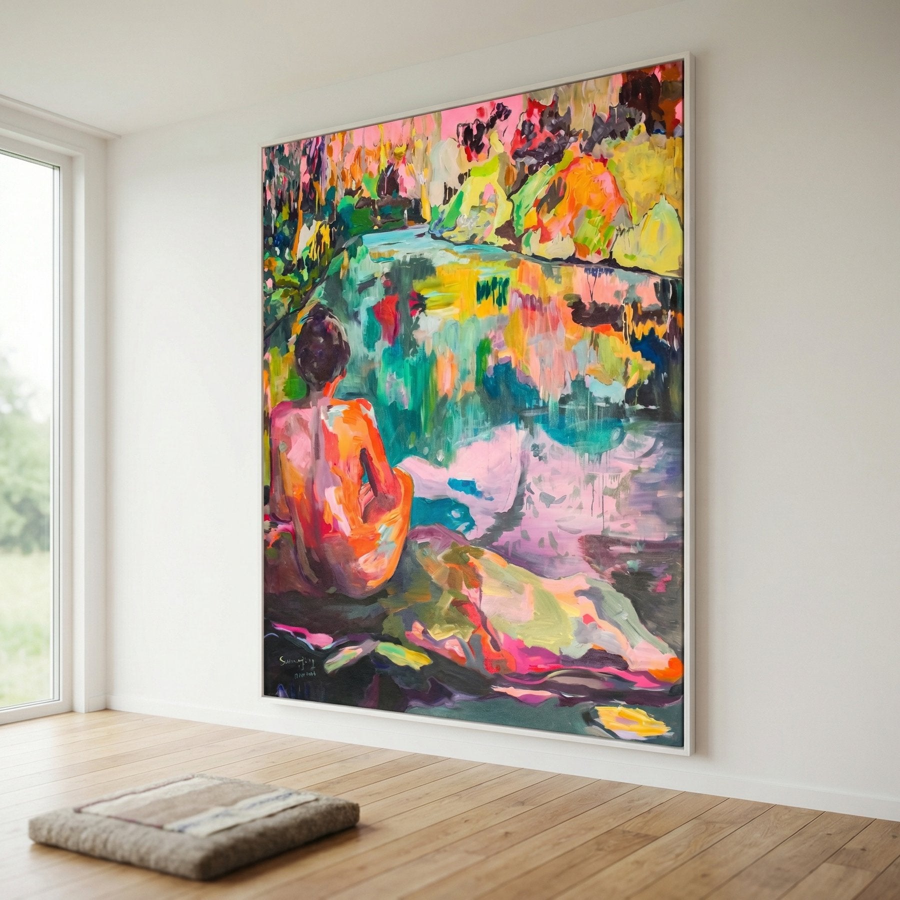 The Start of a Summer, pink, orange, green, yellow Limited Edition Print by Summer Jiang