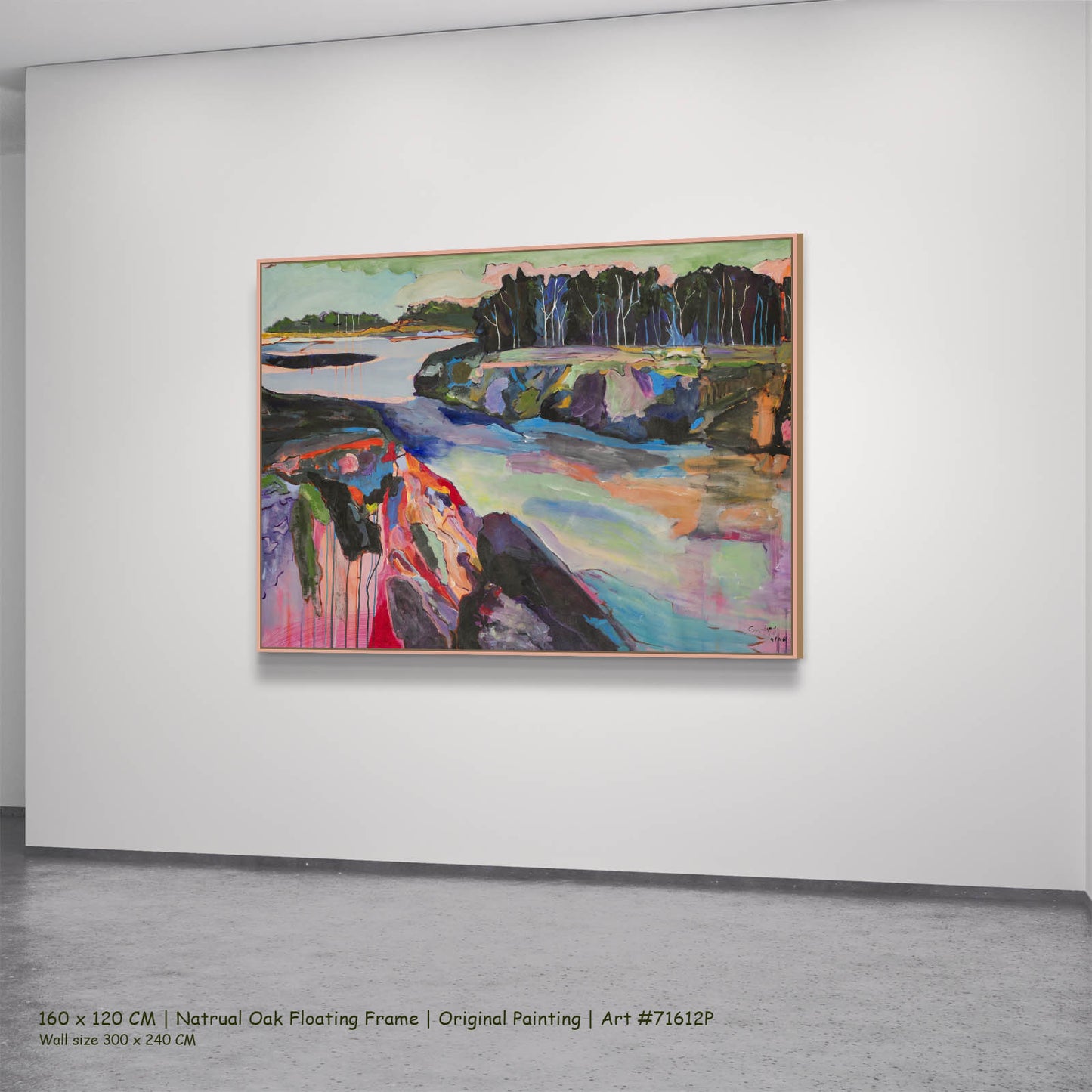 Rebellion, green, blue, pink, purple Original Painting by Summer Jiang