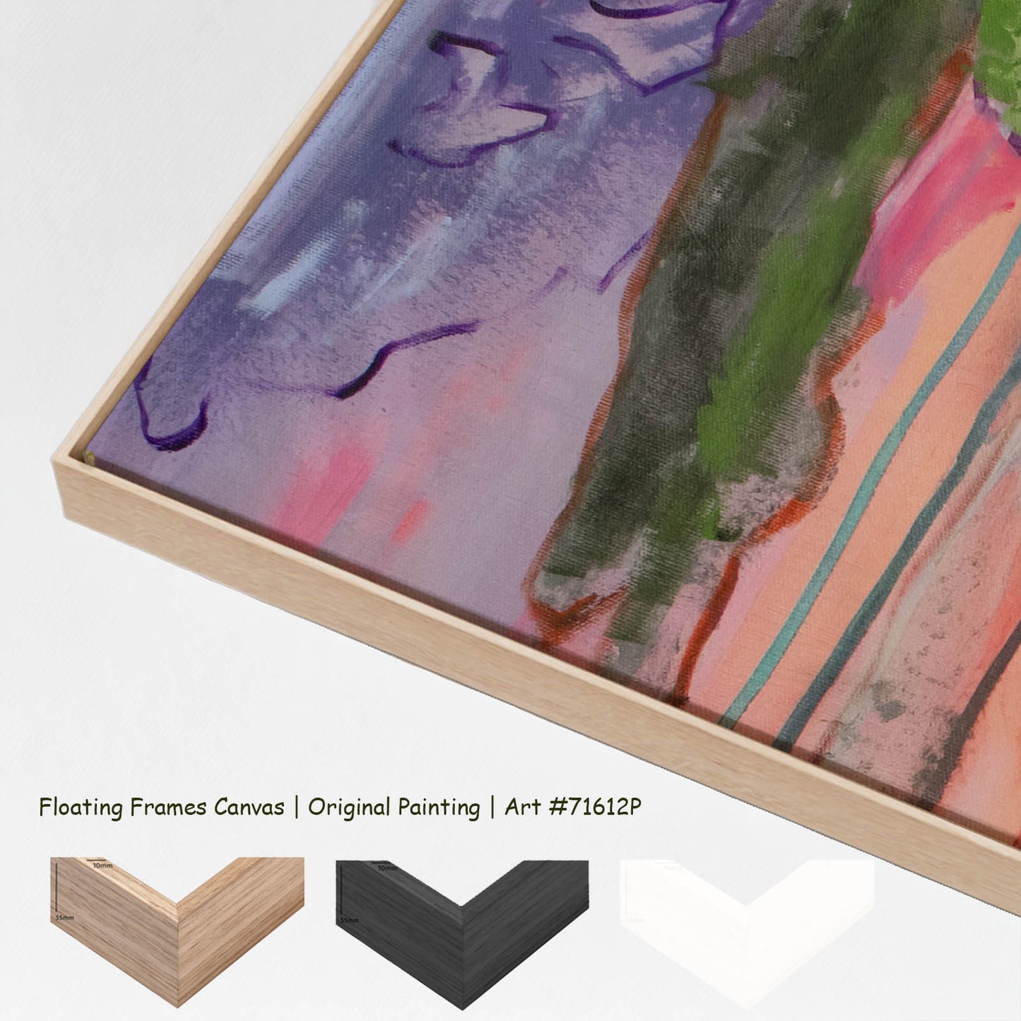 Rebellion, green, blue, pink, purple Original Painting by Summer Jiang