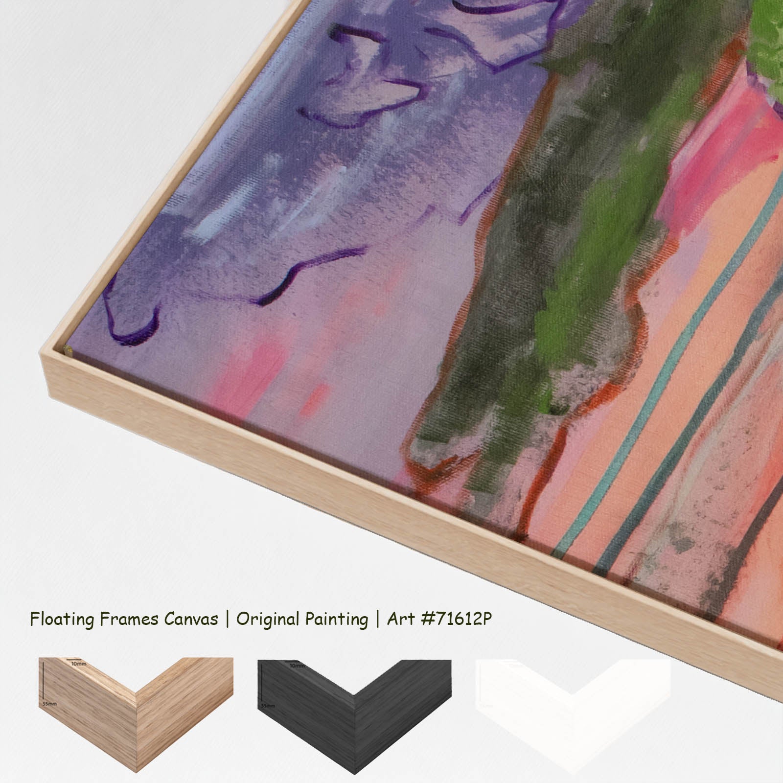 Rebellion, green, blue, pink, purple Original Painting by Summer Jiang