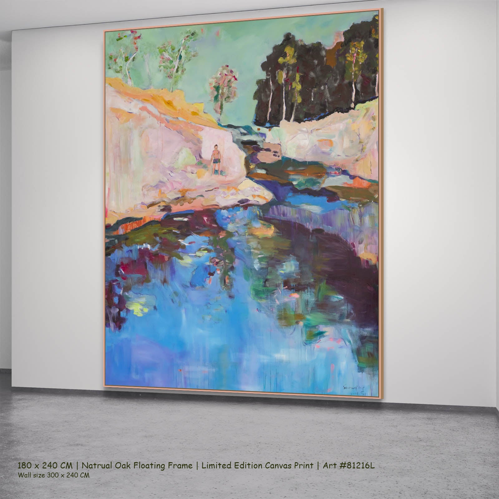 Find a Way, blue, green, pink Limited Edition Print by Summer Jiang