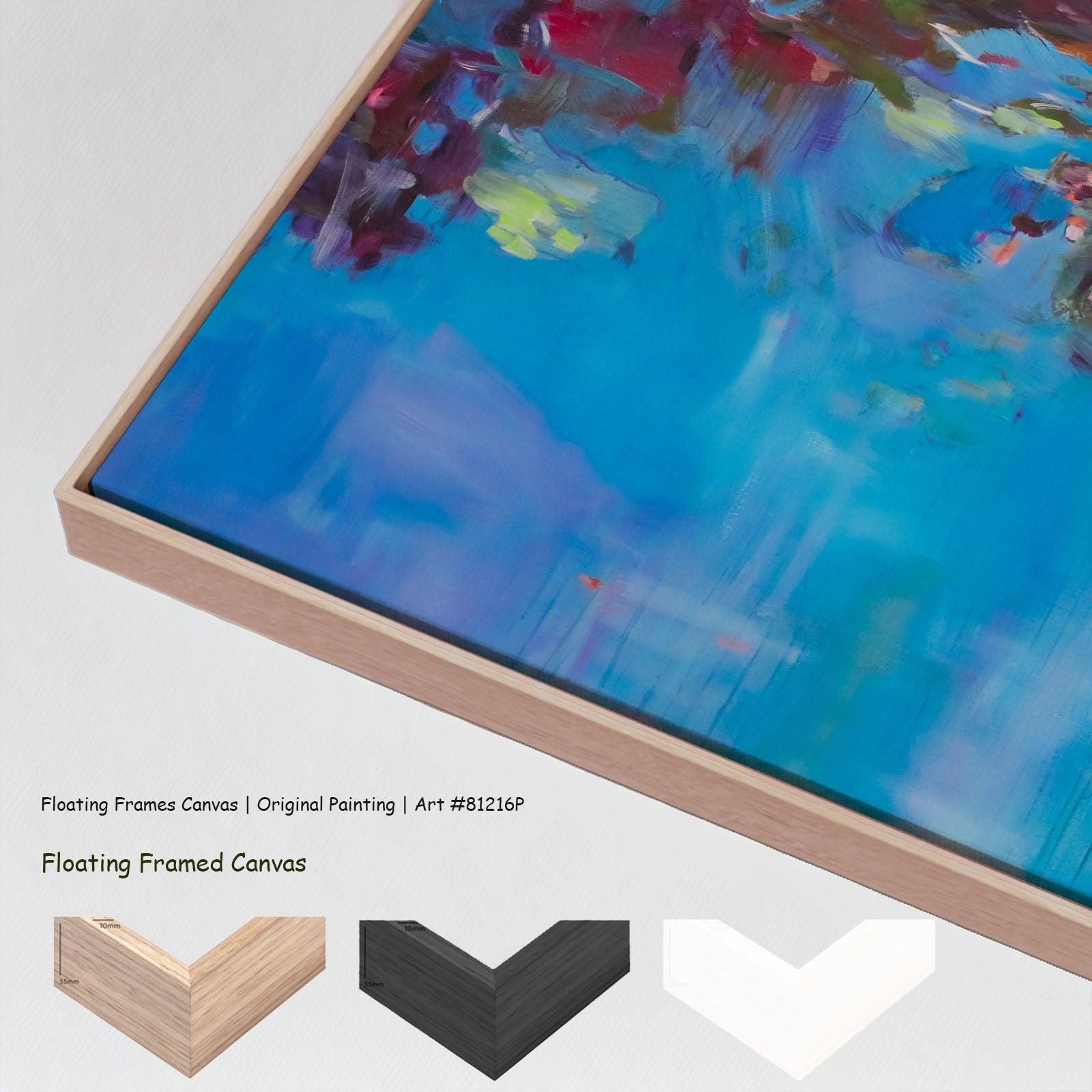 Find a Way, blue, green, pink Original Painting by Summer Jiang