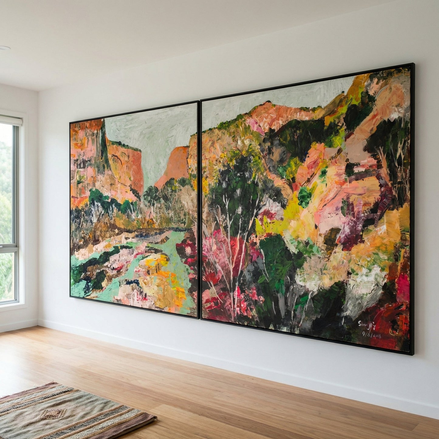 Path of Water, orange, green, pink, yellow Limited Edition Print by Summer Jiang